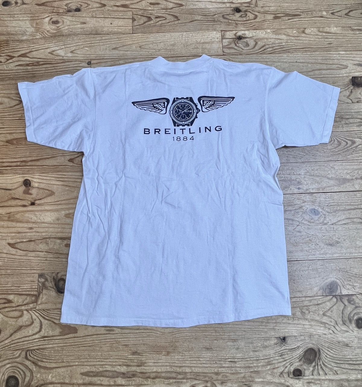 Breitling × Vintage Rare Breitling logo vintage tee Size US XL / EU 56 / 4 - 4 Thumbnail