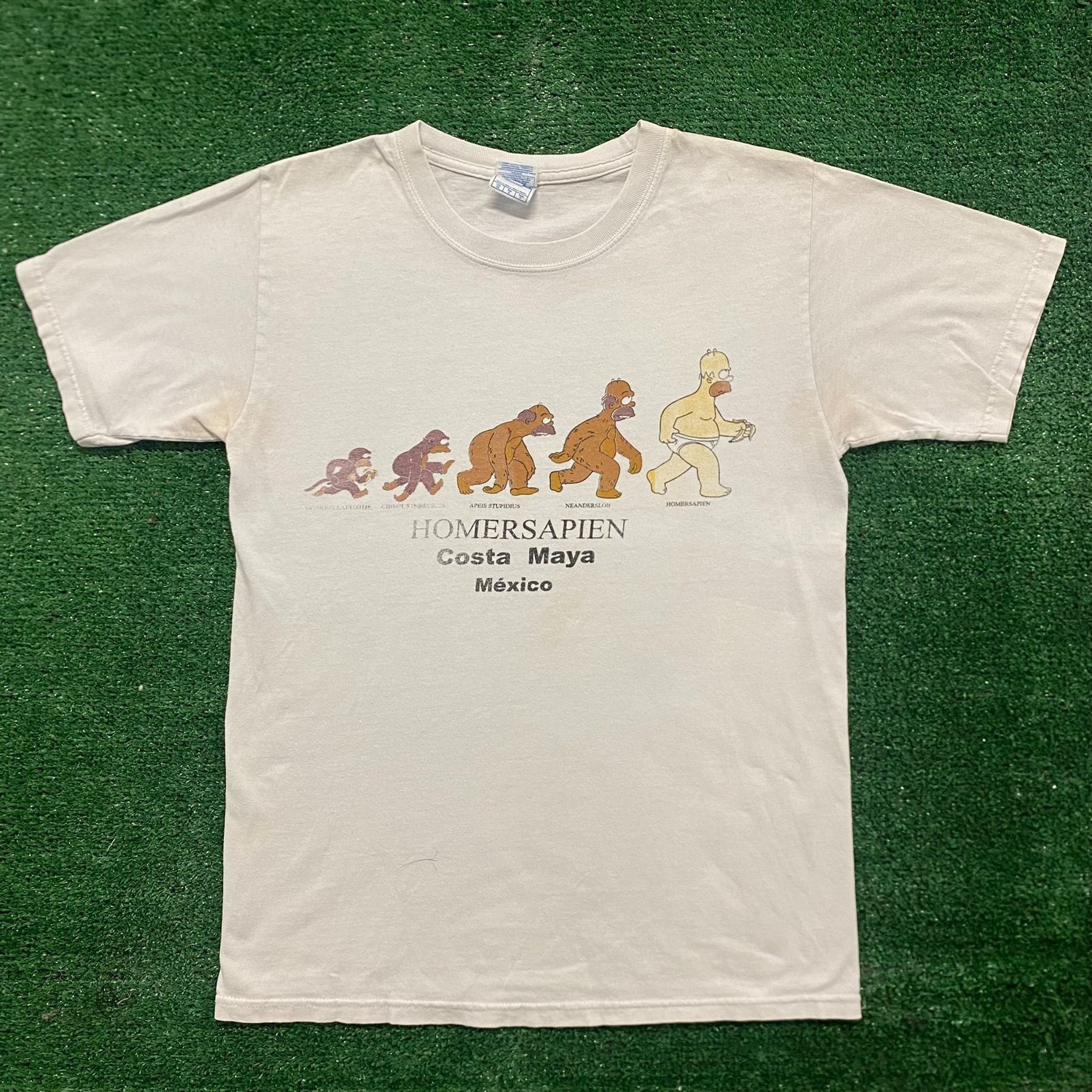 The Simpsons Vintage Y2K Homer Simpsons Evolution Cartoon Humor Tee Size US S / EU 44-46 / 1 - 1 Thumbnail