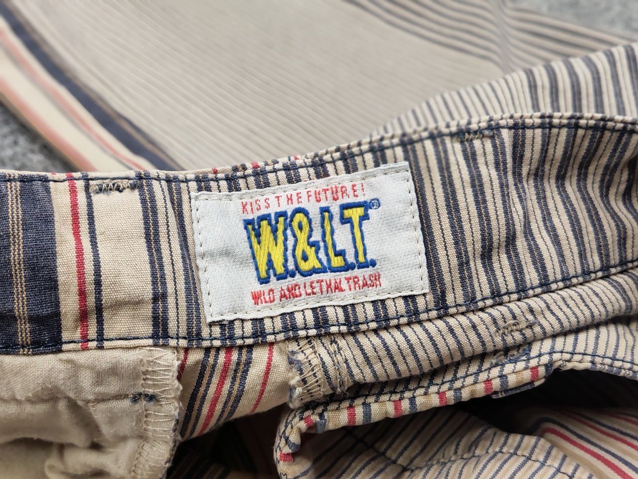 W&LT Vintage W&LT Walter Van Beirendonck Puk Puk Striped Pants Size US 34 / EU 50 - 18 Thumbnail