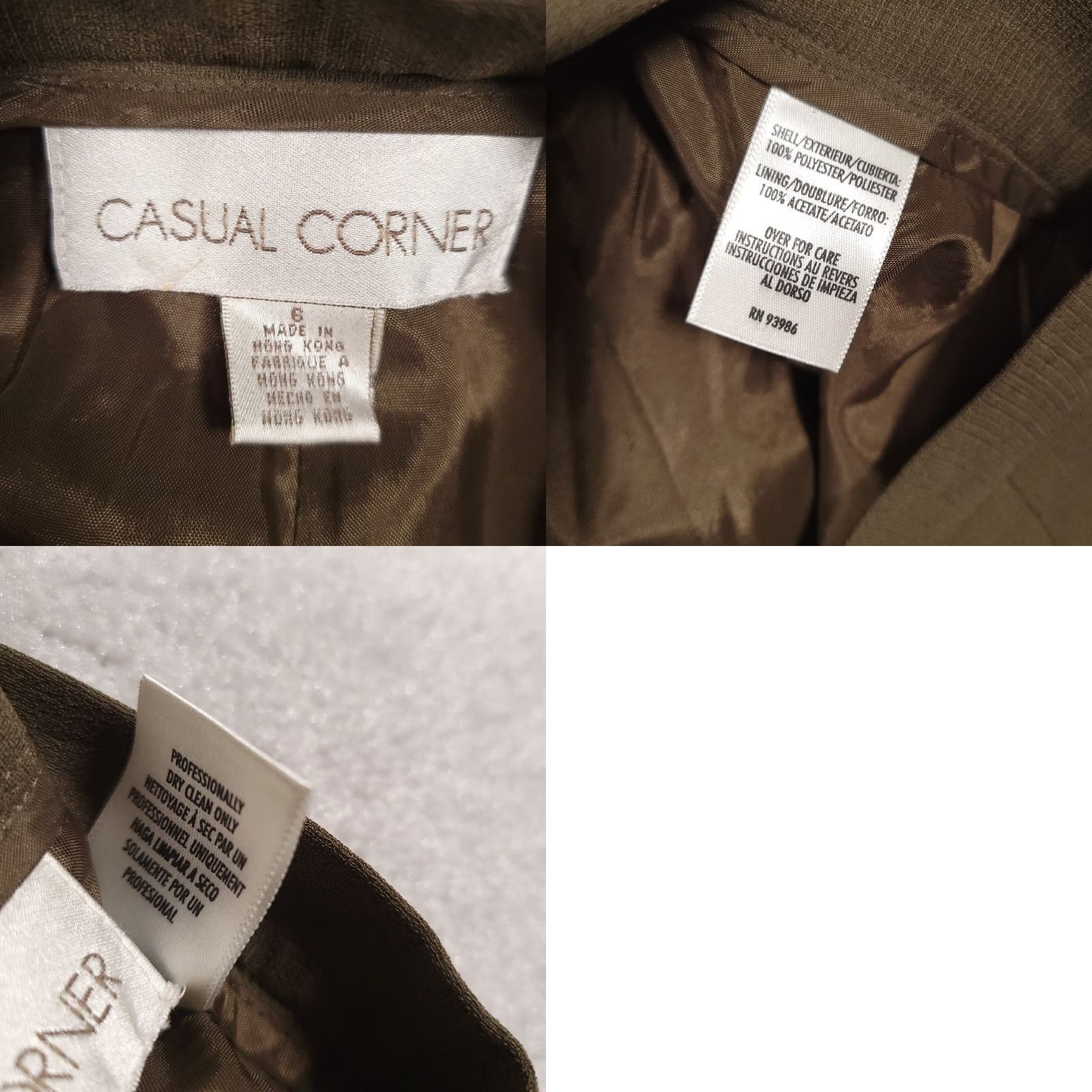 Vintage VINTAGE Casual Corner Dress Pants Women’s 6 Brown Wide-Leg Lined Pleated Zip Pants Size 28" / US 6 / IT 42 - 9 Thumbnail