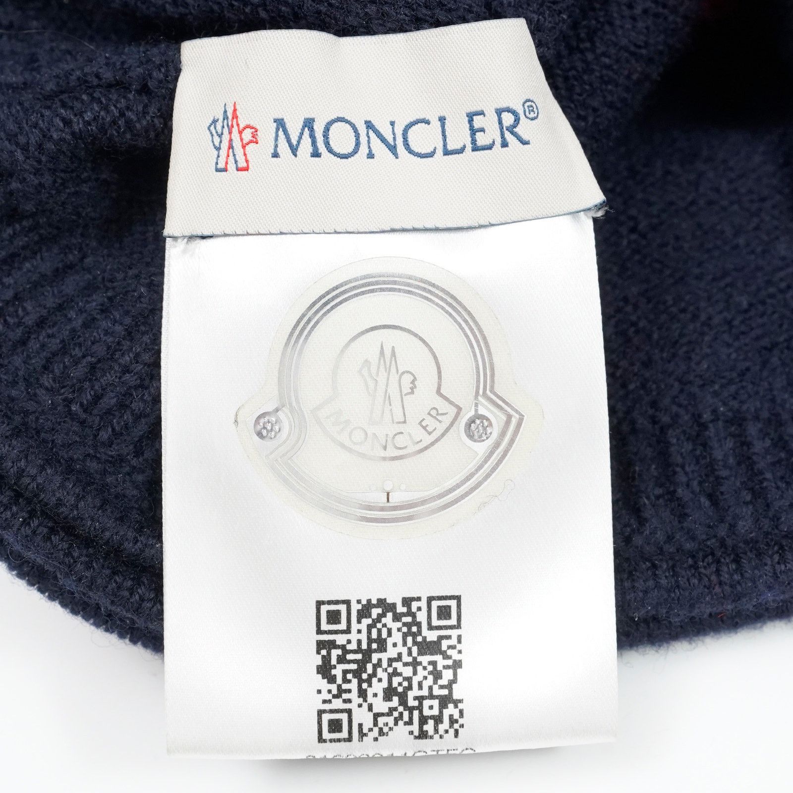 Moncler Moncler Berretto Wool Beanie Hat Navy Red Stripe Italy Size ONE SIZE - 3 Thumbnail