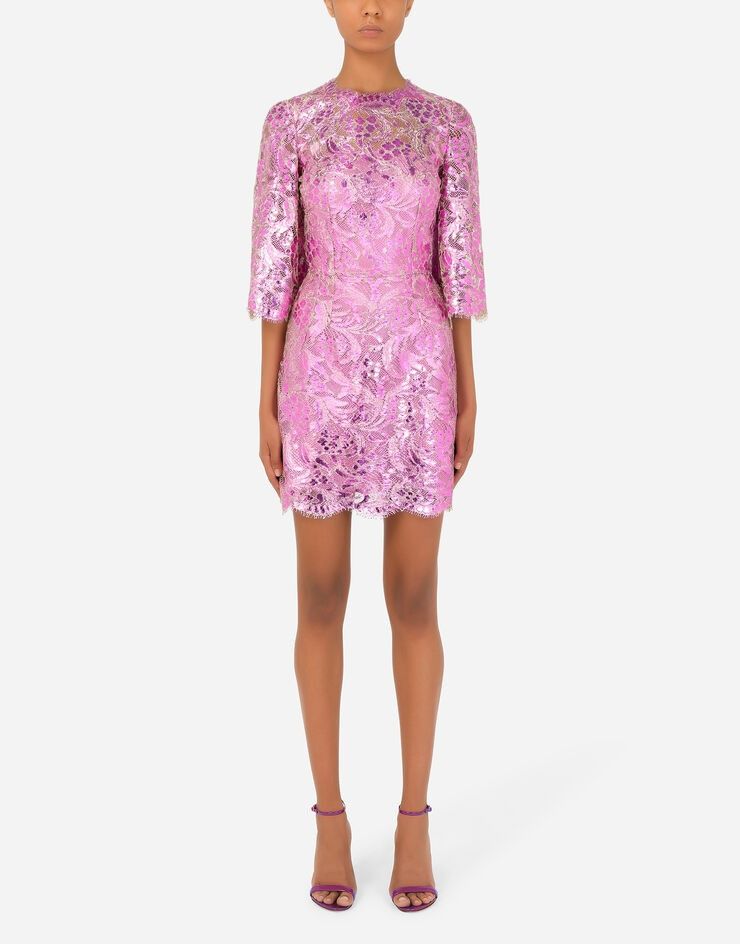 Dolce & Gabbana o1y0825 Mini Dress in Fuchsia Size M / US 6-8 / IT 42-44 - 5 Thumbnail
