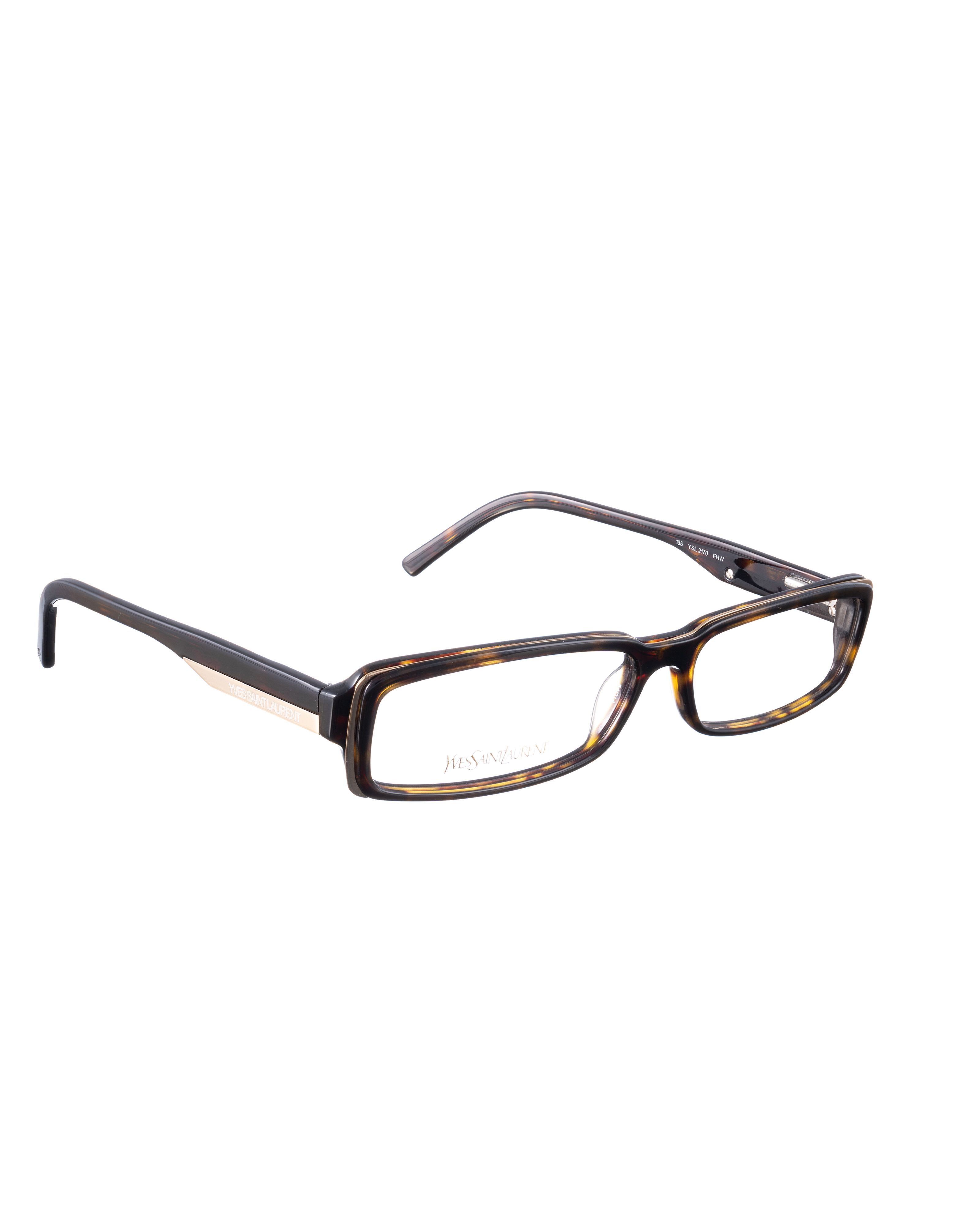 Yves Saint Laurent Yves Saint Laurent 00s Havana Leopard Plastic Glasses Size ONE SIZE - 1 Thumbnail