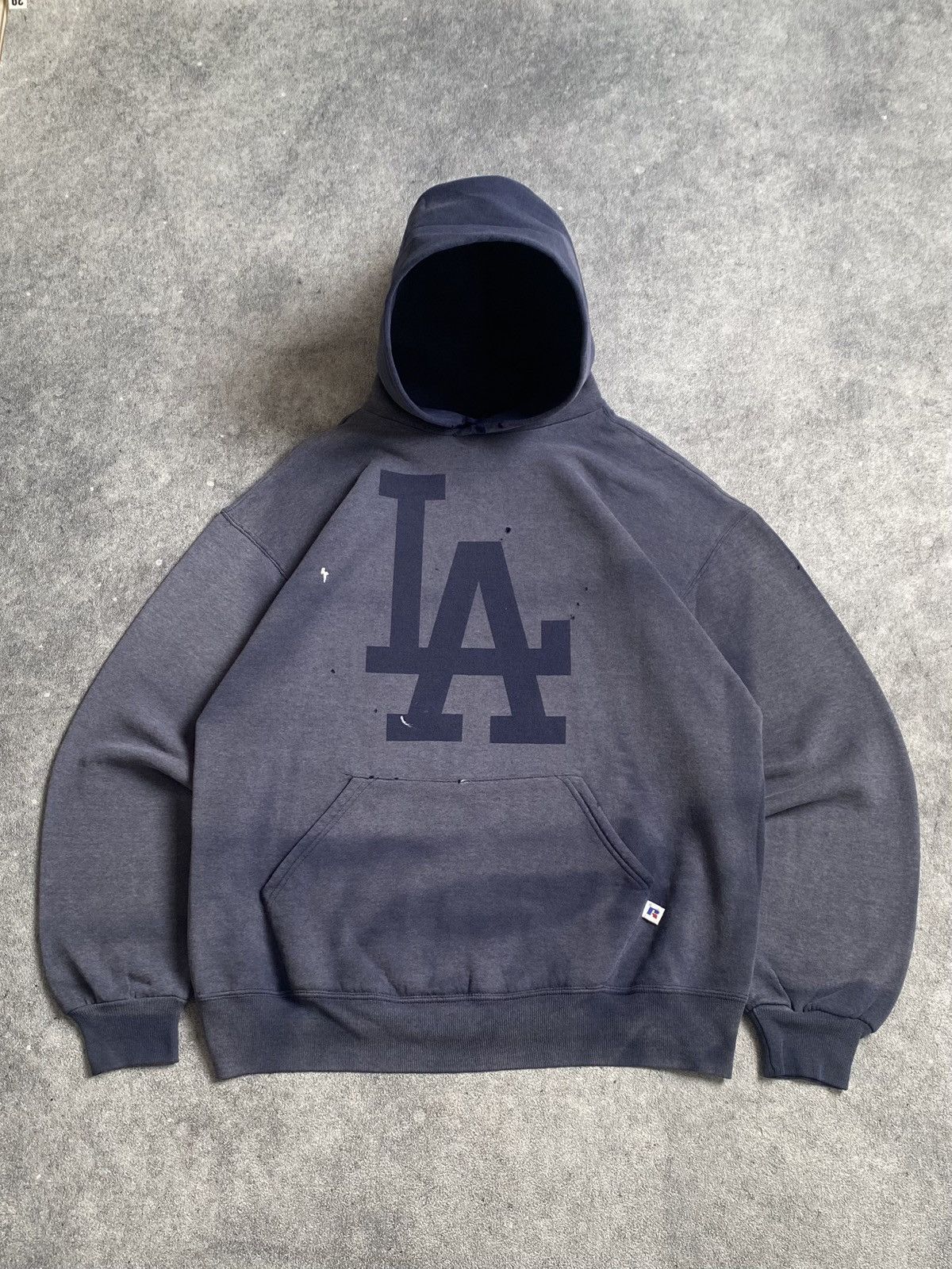 Japanese Brand “LA” Perfectly RUSSELL Hoodie Size US L / EU 52-54 / 3 - 1 Thumbnail