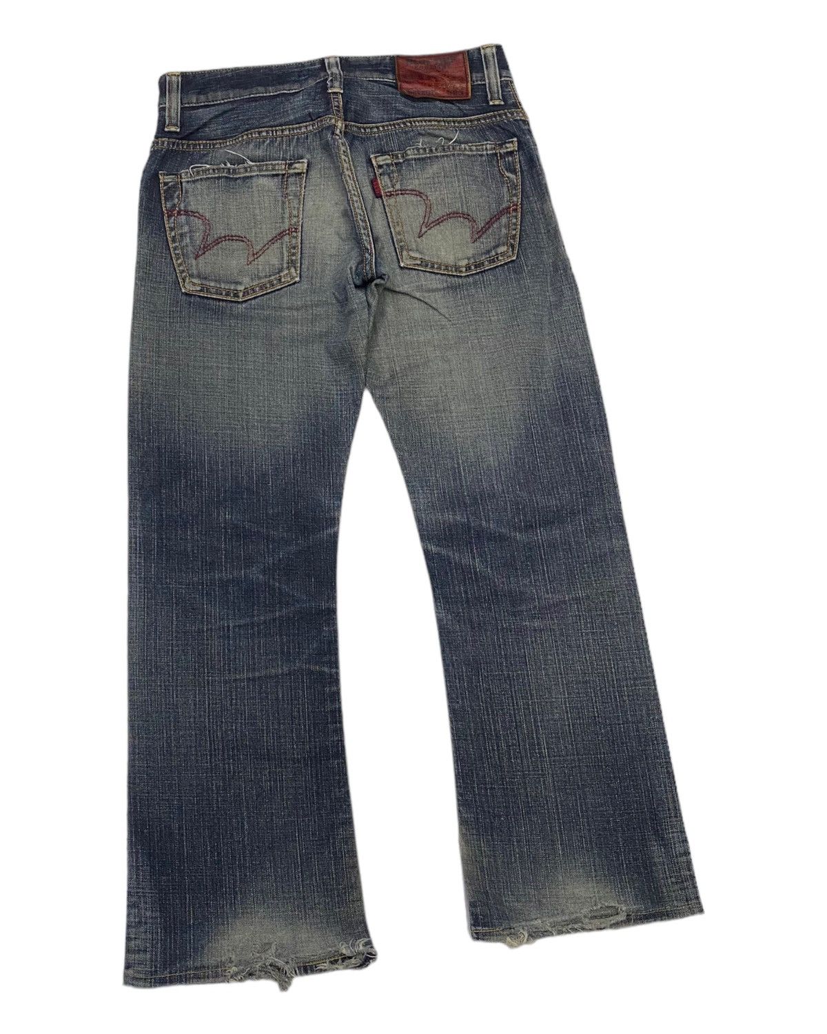 Edwin EDWIN 503 BOOTCUT DISTRESS DENIM FLARE JEANS Size US 30 / EU 46 - 5 Thumbnail