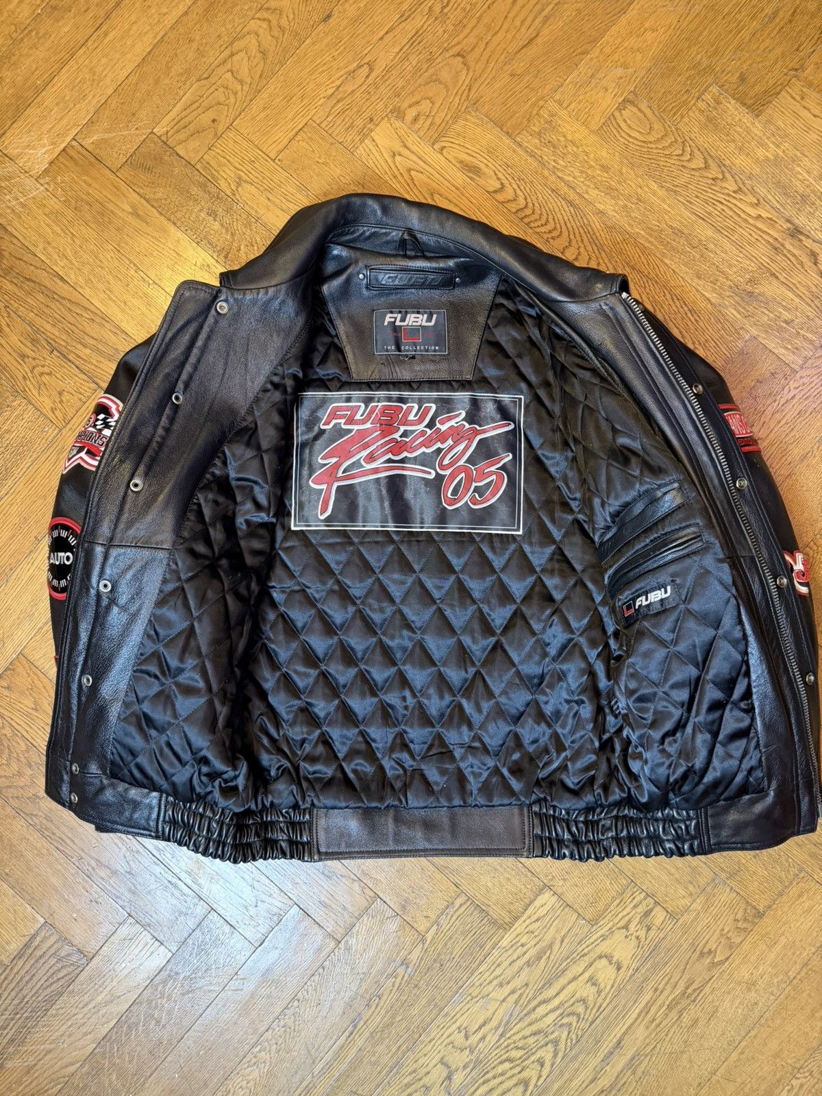 Fubu Vintage Fubu racing team leather jacket Size US XL / EU 56 / 4 - 10 Thumbnail