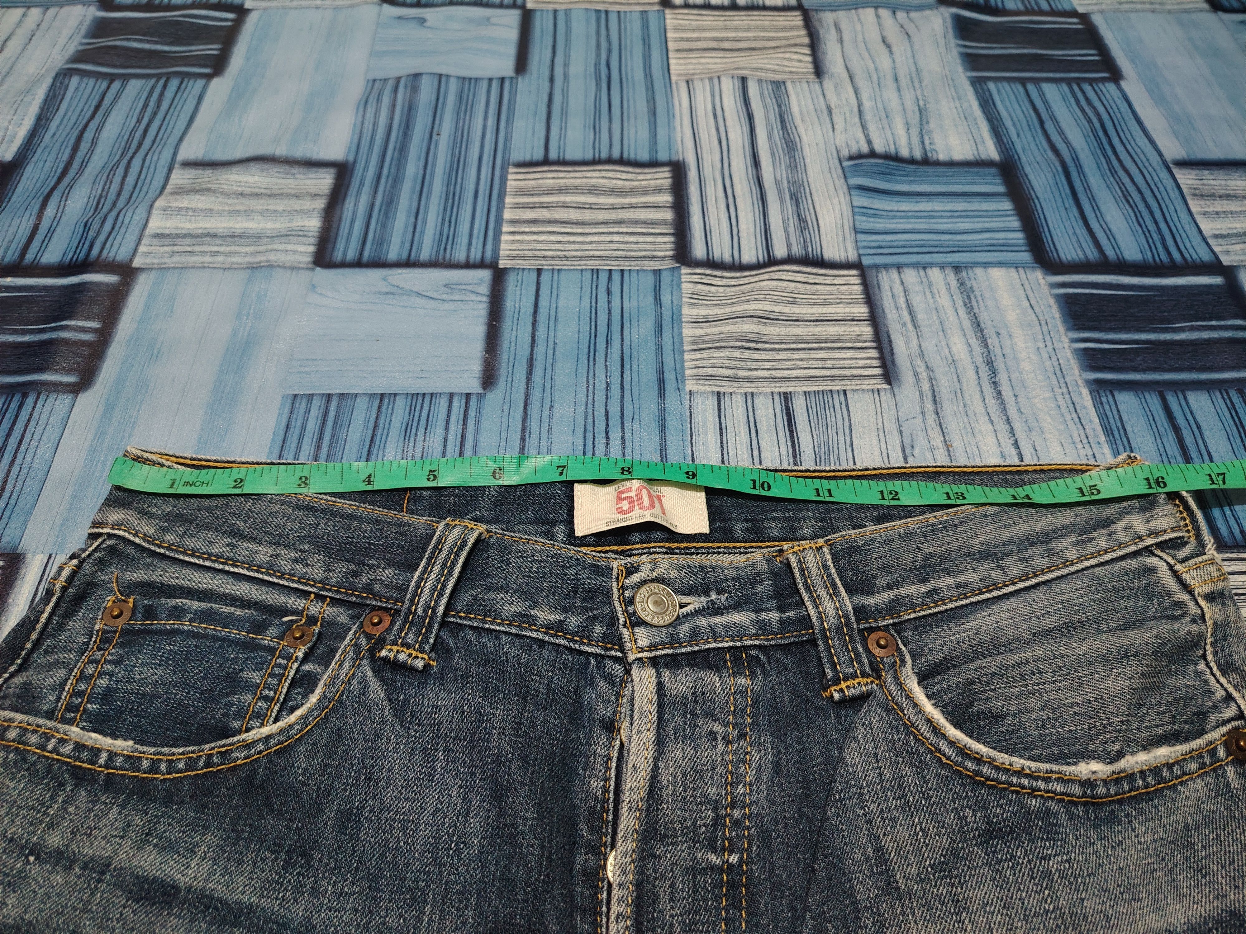 Levi's ⚡️Ripped⚡️Vintage Levi’s 501 Blue Washed Distressed Jeans Size US 32 / EU 48 - 20 Thumbnail