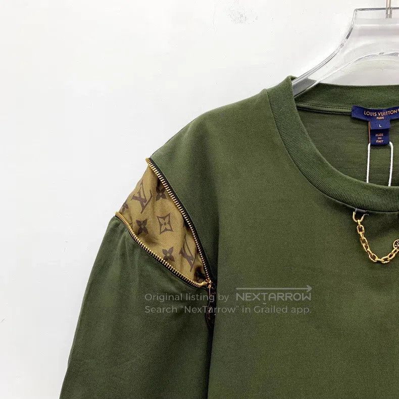 Louis Vuitton Louis Vuitton 23 army green presbyopic zip paneled cotton Size US L / EU 52-54 / 3 - 3 Thumbnail
