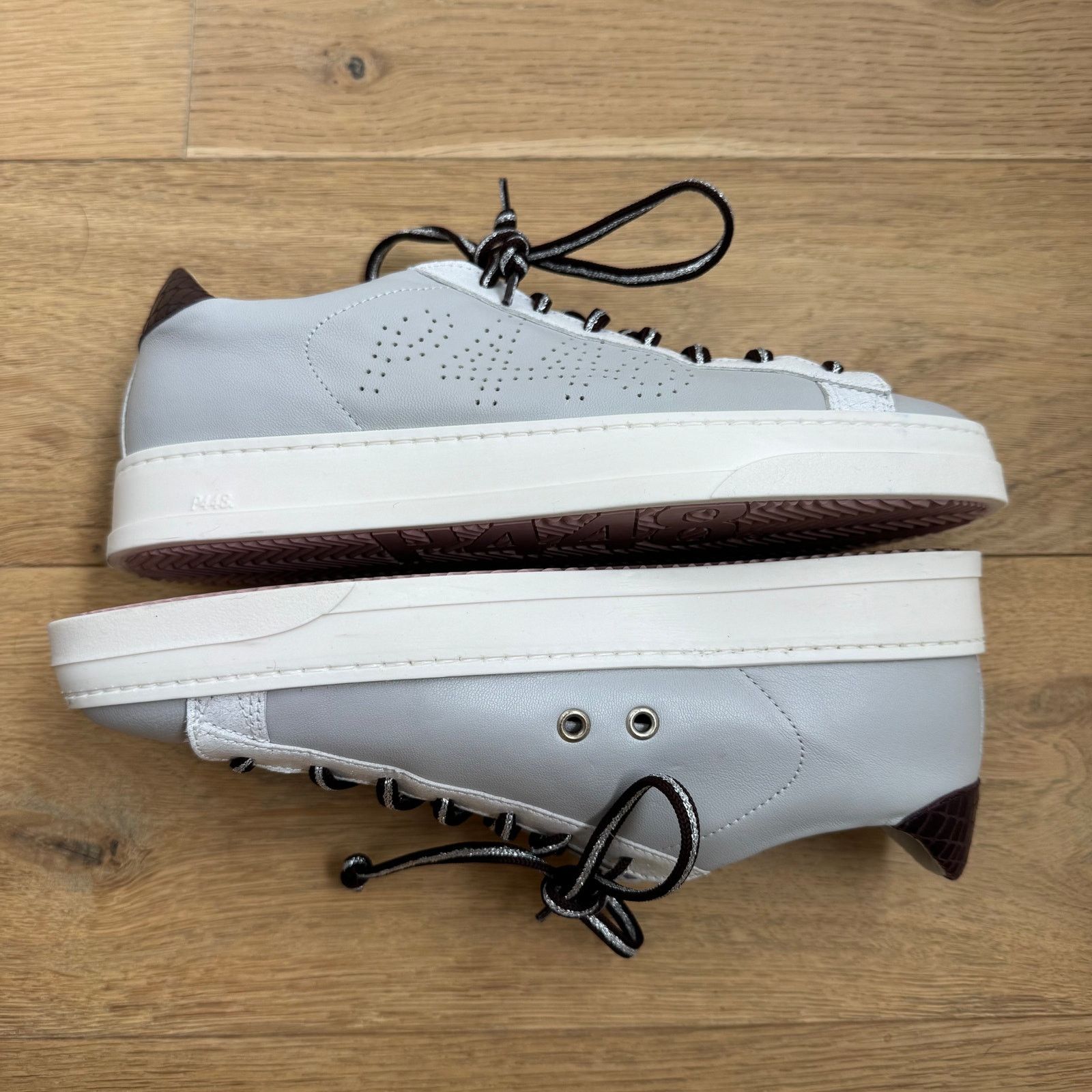 P448 P448 Jack Perforated Sneaker Pastel/Lilac Leather EU 38 Size US 7.5 / IT 37.5 - 7 Thumbnail