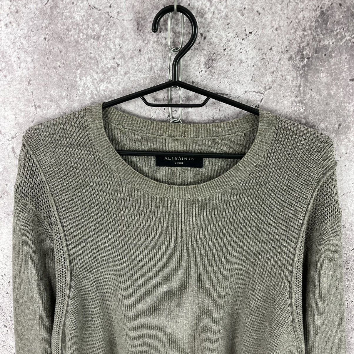 Allsaints Allsaints Crew Neck Sweater Long Sleeve Khaki Grey Size L Size US L / EU 52-54 / 3 - 2 Thumbnail