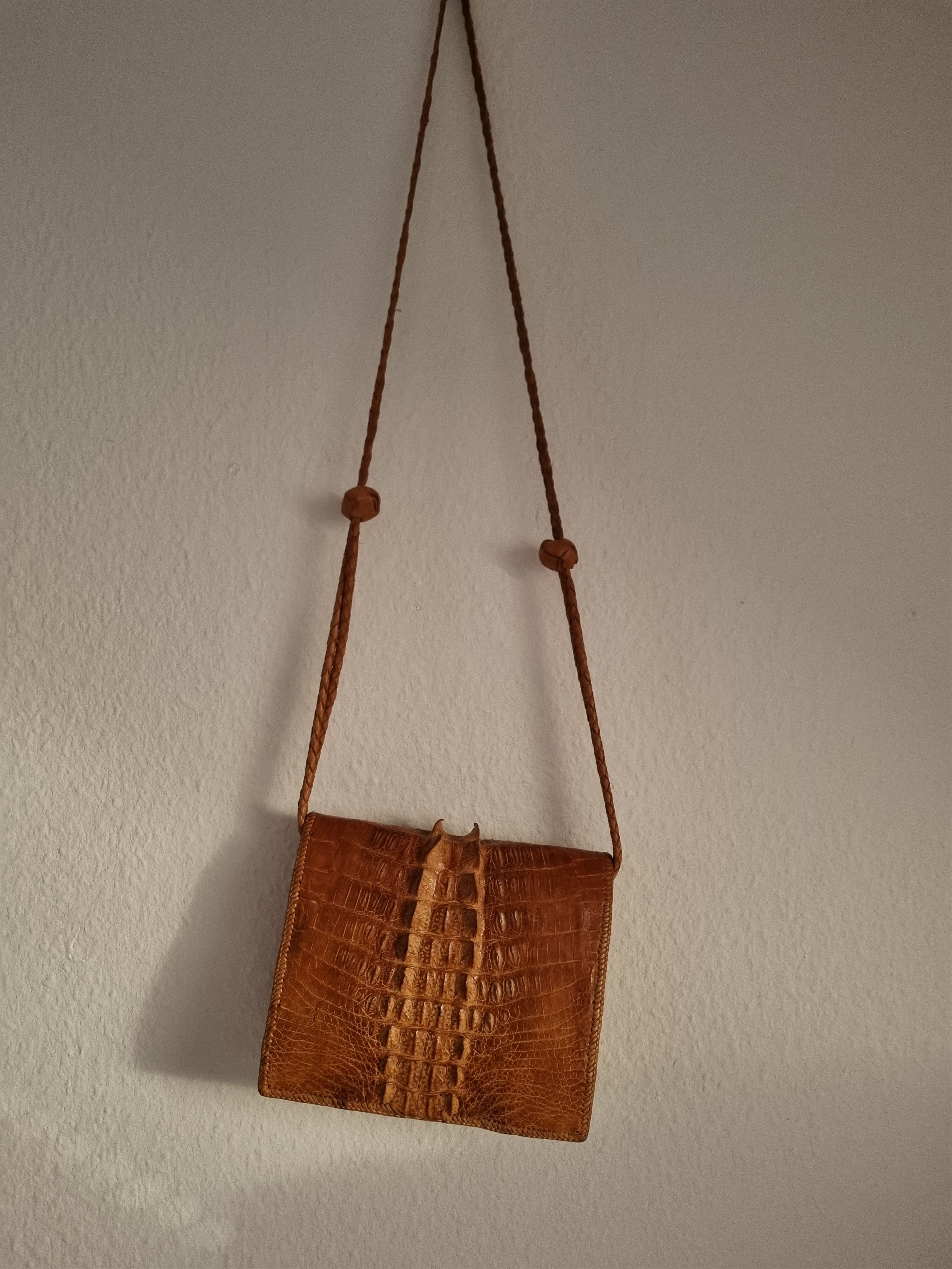 Handmade Vintage Genuine Alligator Shoulder Purse Clutch crocodile Size ONE SIZE - 1 Thumbnail