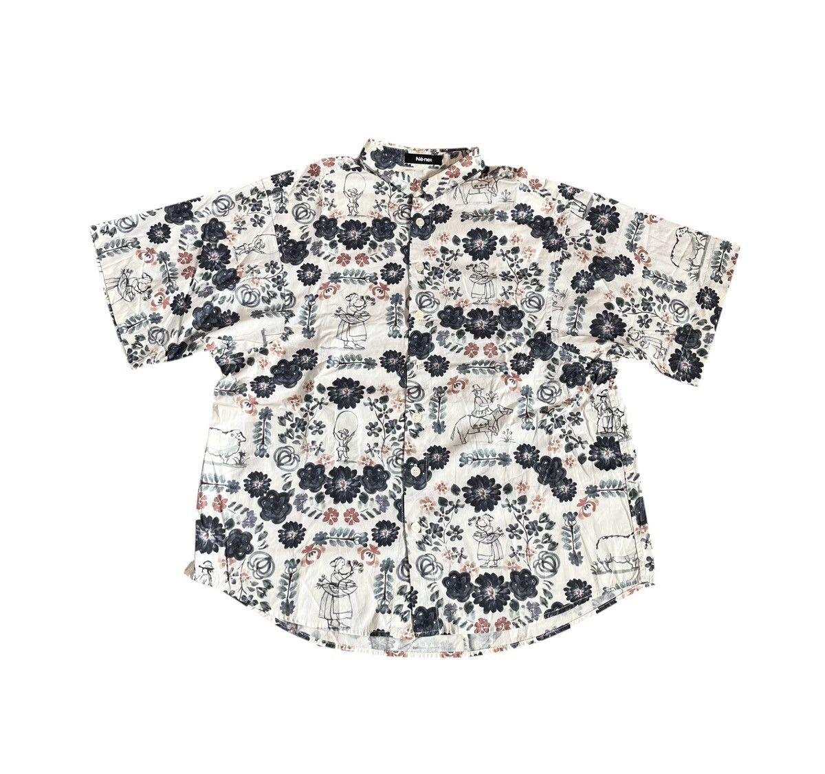 Issey Miyake Vintage ne-net floral folk print boxy shirt Size US M / EU 48-50 / 2 - 1 Thumbnail