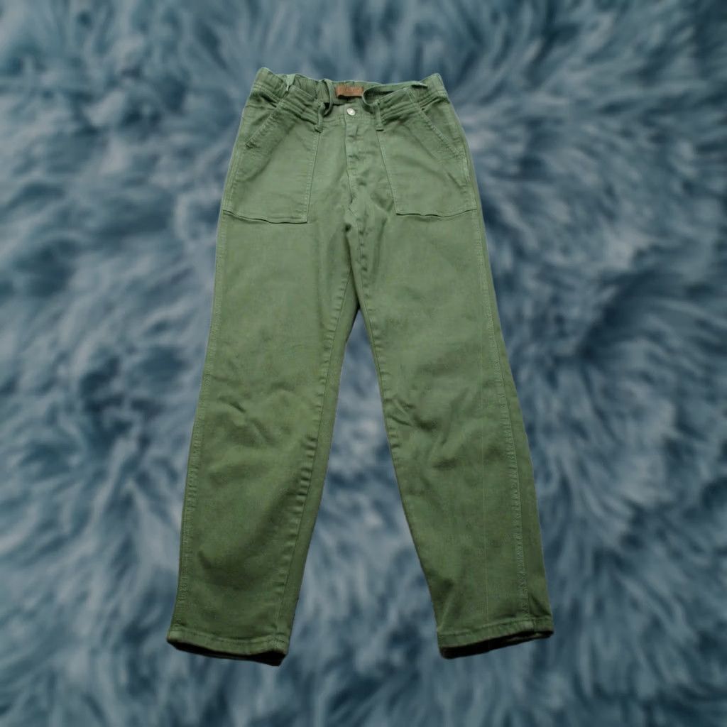 Vintage Judy Blue Pants Womens 5/27 Green Garment Dyed Utility Drawstring Twill Chino Pockets Stretch Straight 29in Inseam Womens Size 27" / US 4 / IT 40 - 1 Thumbnail