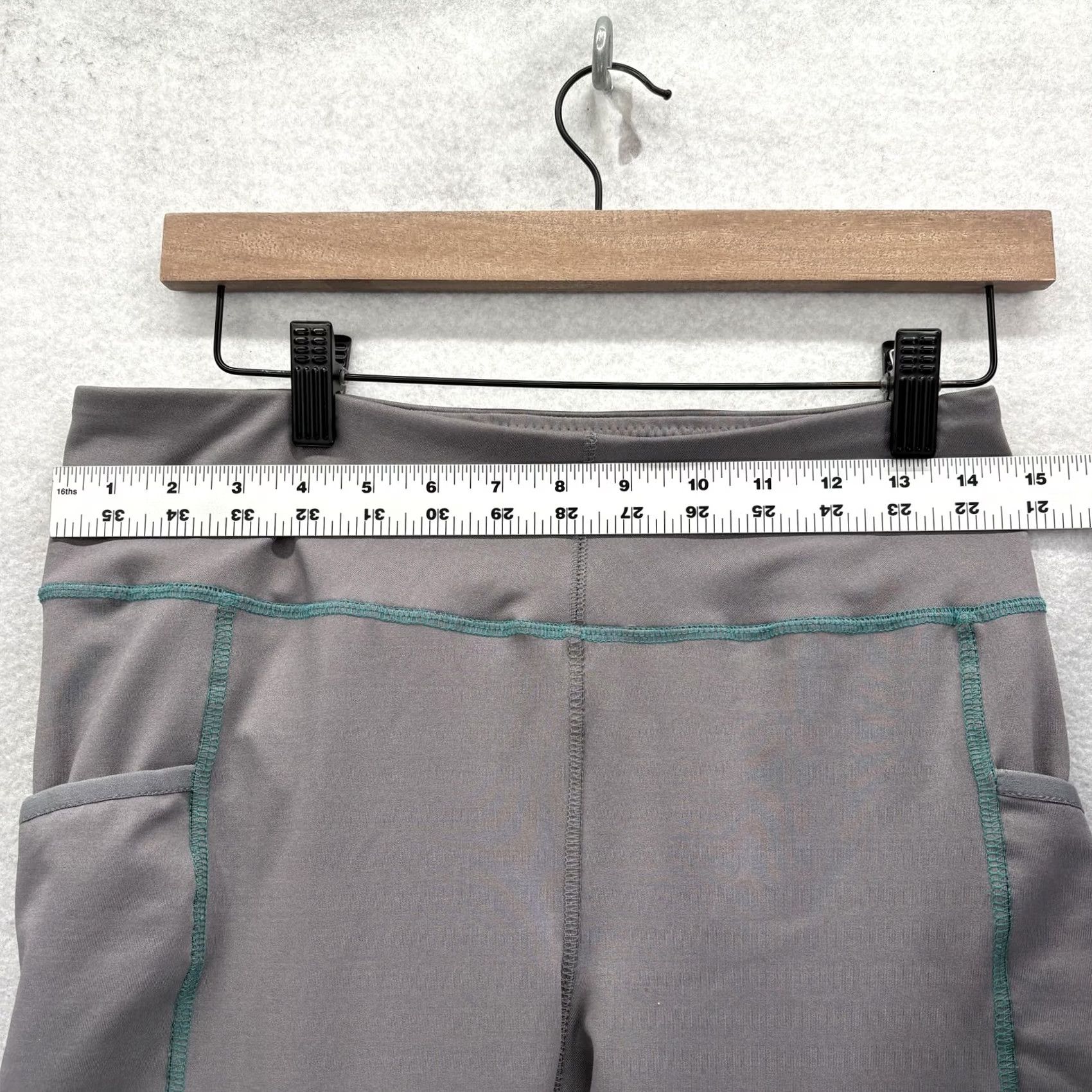 Vintage Riding Sport Leggings Womens L Gray Full Seat Riding Equestrian Pants Size 36" / US 14 / IT 50 - 4 Thumbnail