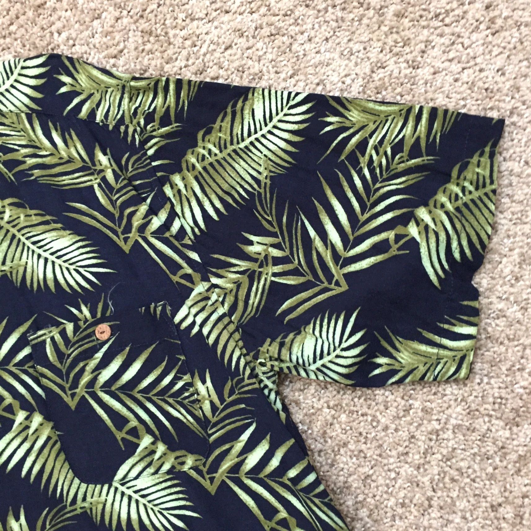 Vintage Joe Marlin Shirt Mens Large Black Floral Short Sleeve Button Up Size US L / EU 52-54 / 3 - 4 Thumbnail