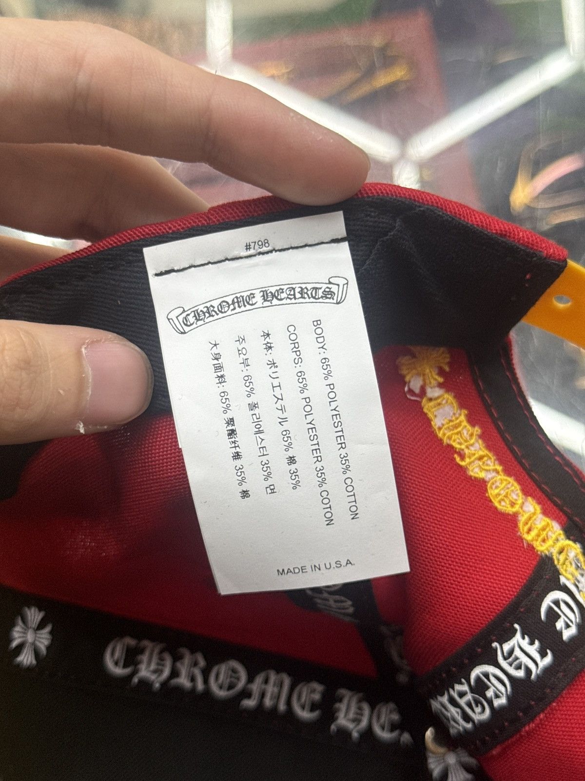 Chrome Hearts Chrome Hearts Yellow Logo Red SnapBack 100% Authentic Hat Size ONE SIZE - 16 Thumbnail