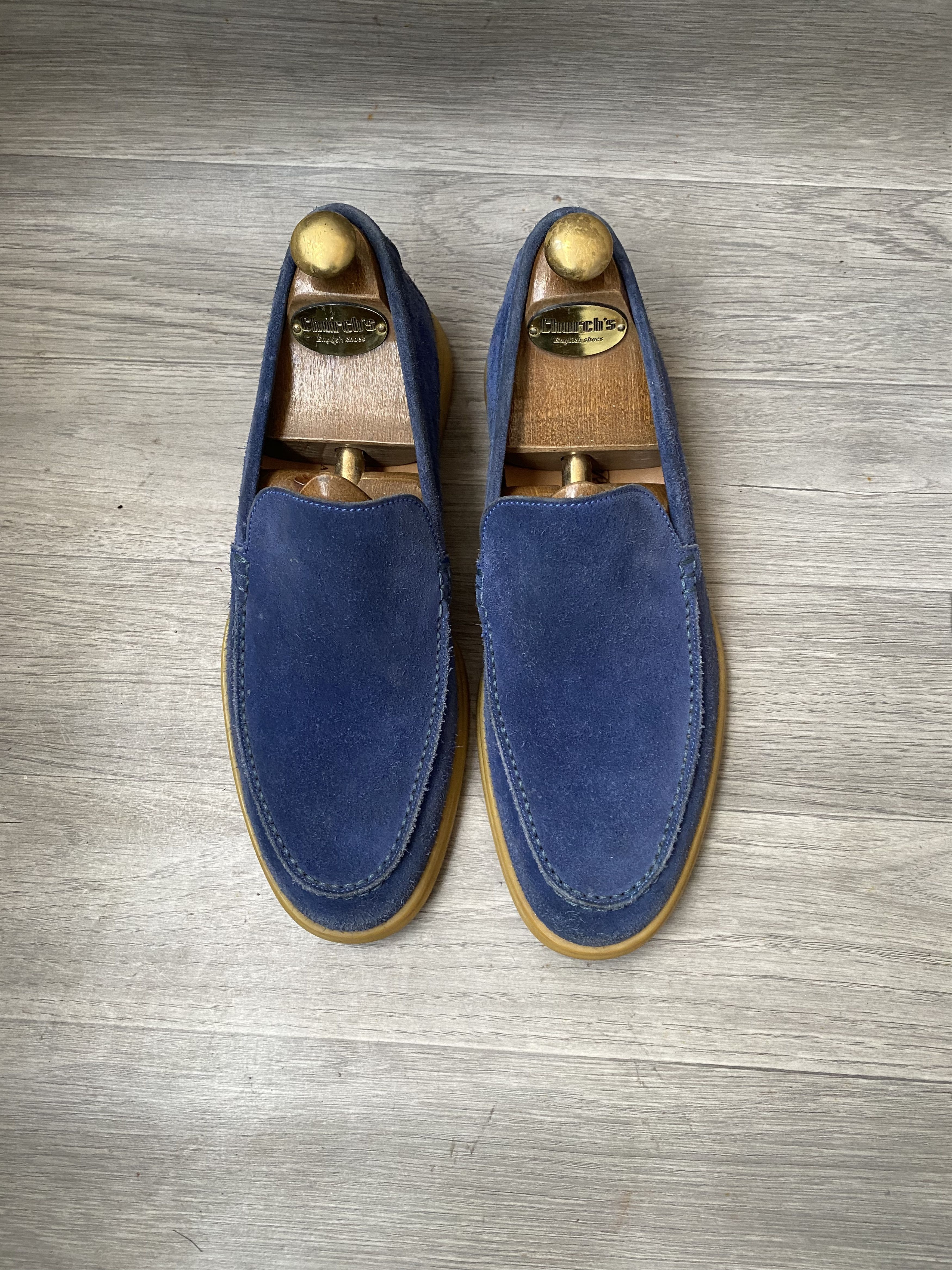 Loro Piana Loro piana summer walk blue suede slip on shoes sz 40 Size US 7 / EU 40 - 3 Thumbnail