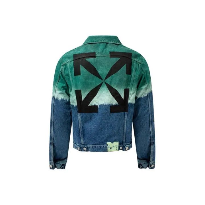 Off-White OFF-WHITE Gradient Tie-Dye Denim Jacket for Men 0079 Size US M / EU 48-50 / 2 - 1 Thumbnail