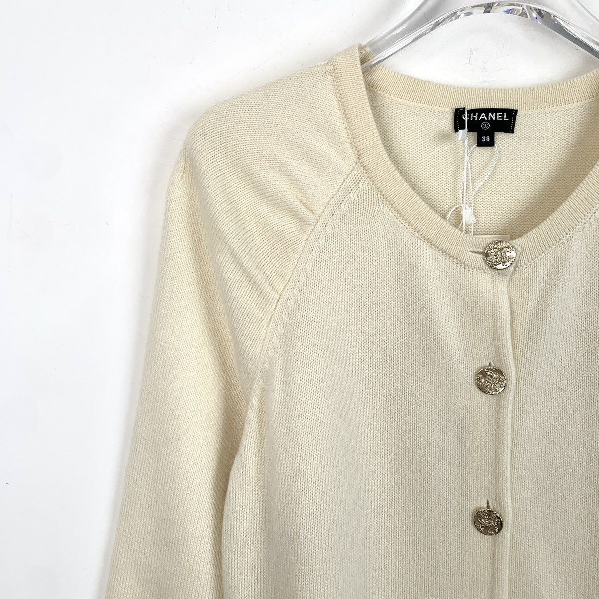 Chanel Chanel Beige Cashmere Short Sleeve Knit Dress K26WX Size S / US 4 / IT 40 - 3 Thumbnail