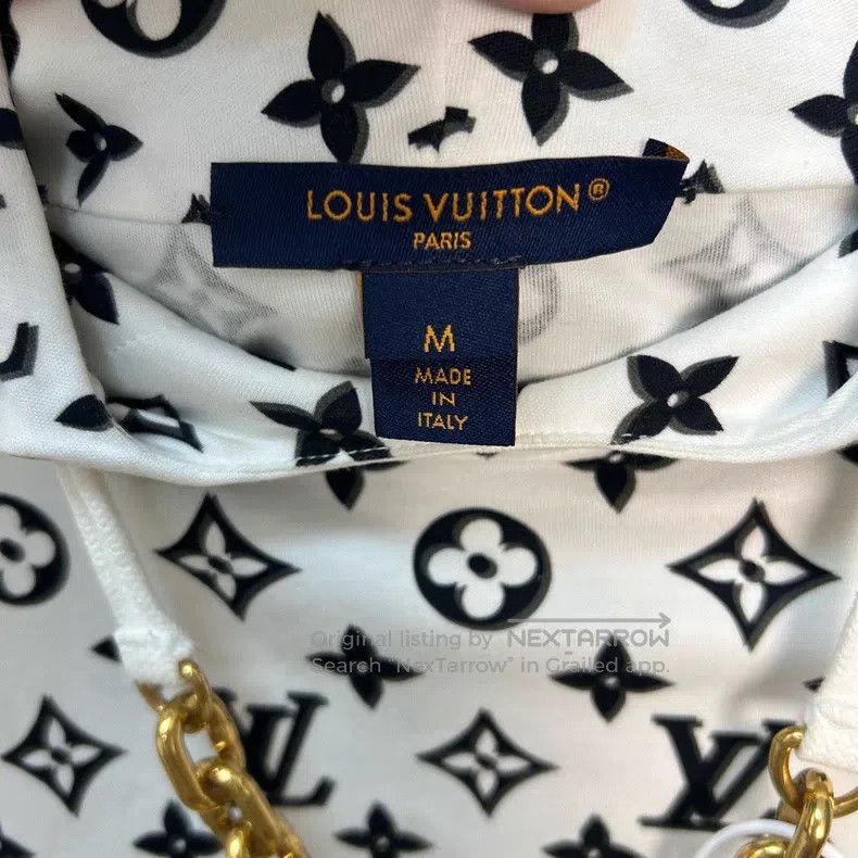 Louis Vuitton Louis Vuitton White logo full-print hooded short sleeves Size US M / EU 48-50 / 2 - 3 Thumbnail