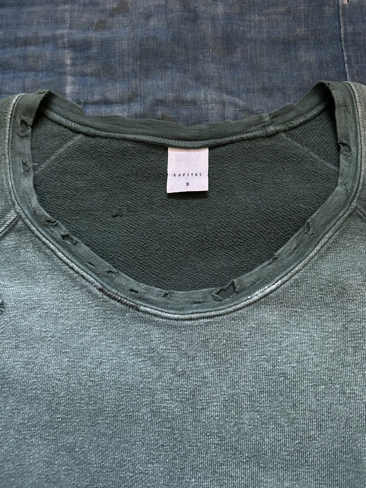 Kapital Kapital u neck damaged painted sweater Size US L / EU 52-54 / 3 - 4 Thumbnail