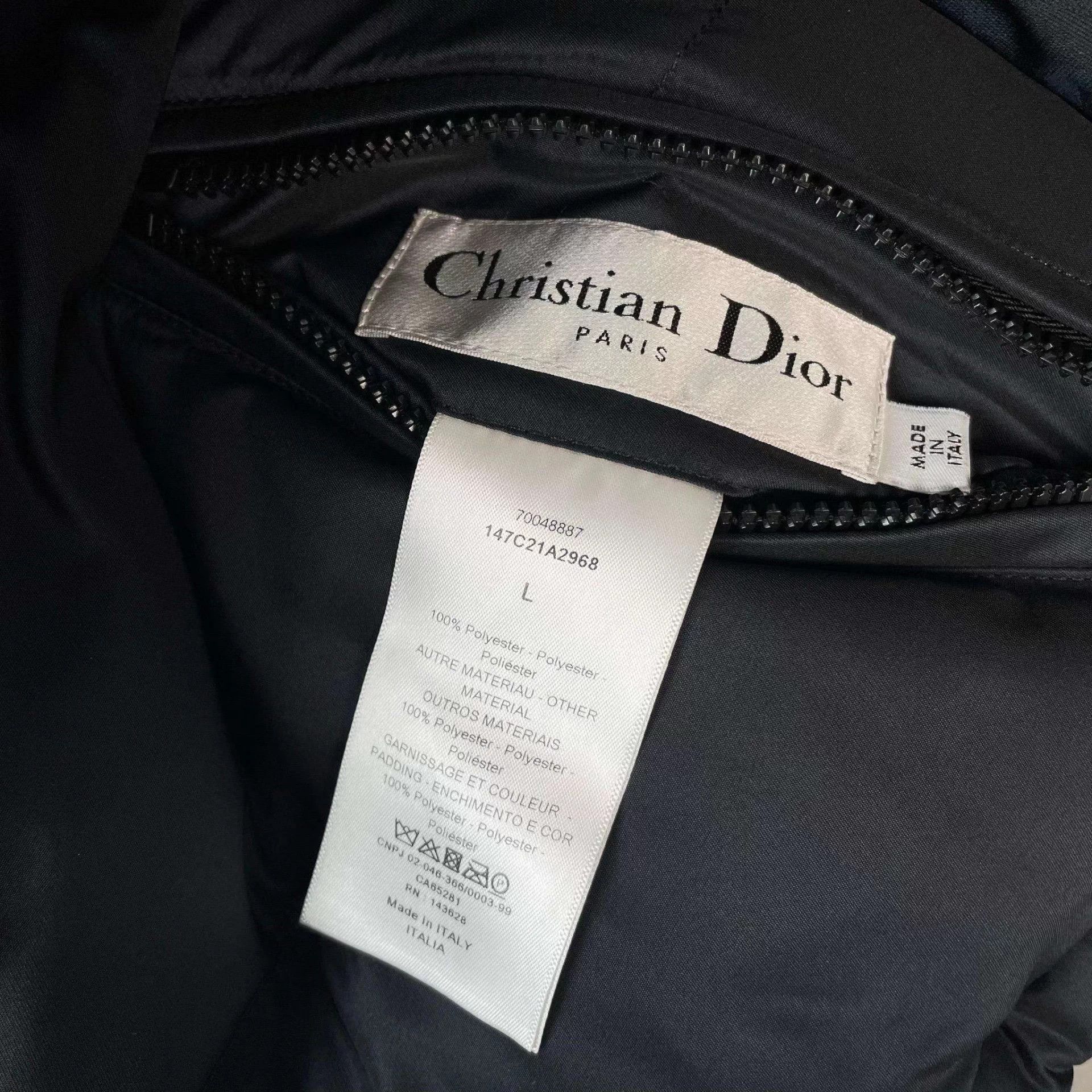 Dior Dior Oblique Polyester Filled Puffer Jacket L Blue Size L / US 10 / IT 46 - 6 Thumbnail
