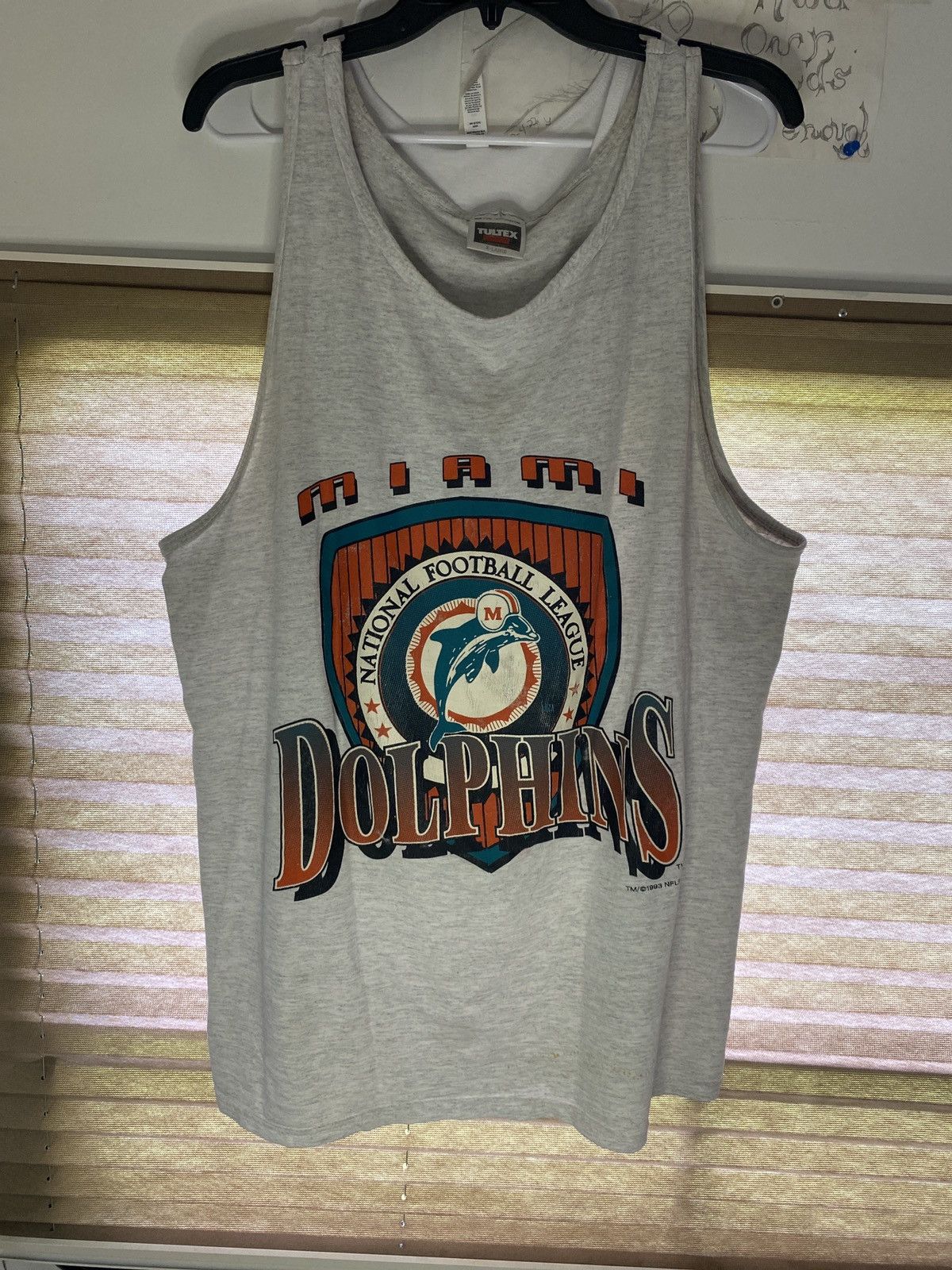 Tultex × Vintage Vintage 90’s Miami dolphins NFL tank top Size US XL / EU 56 / 4 - 1 Thumbnail