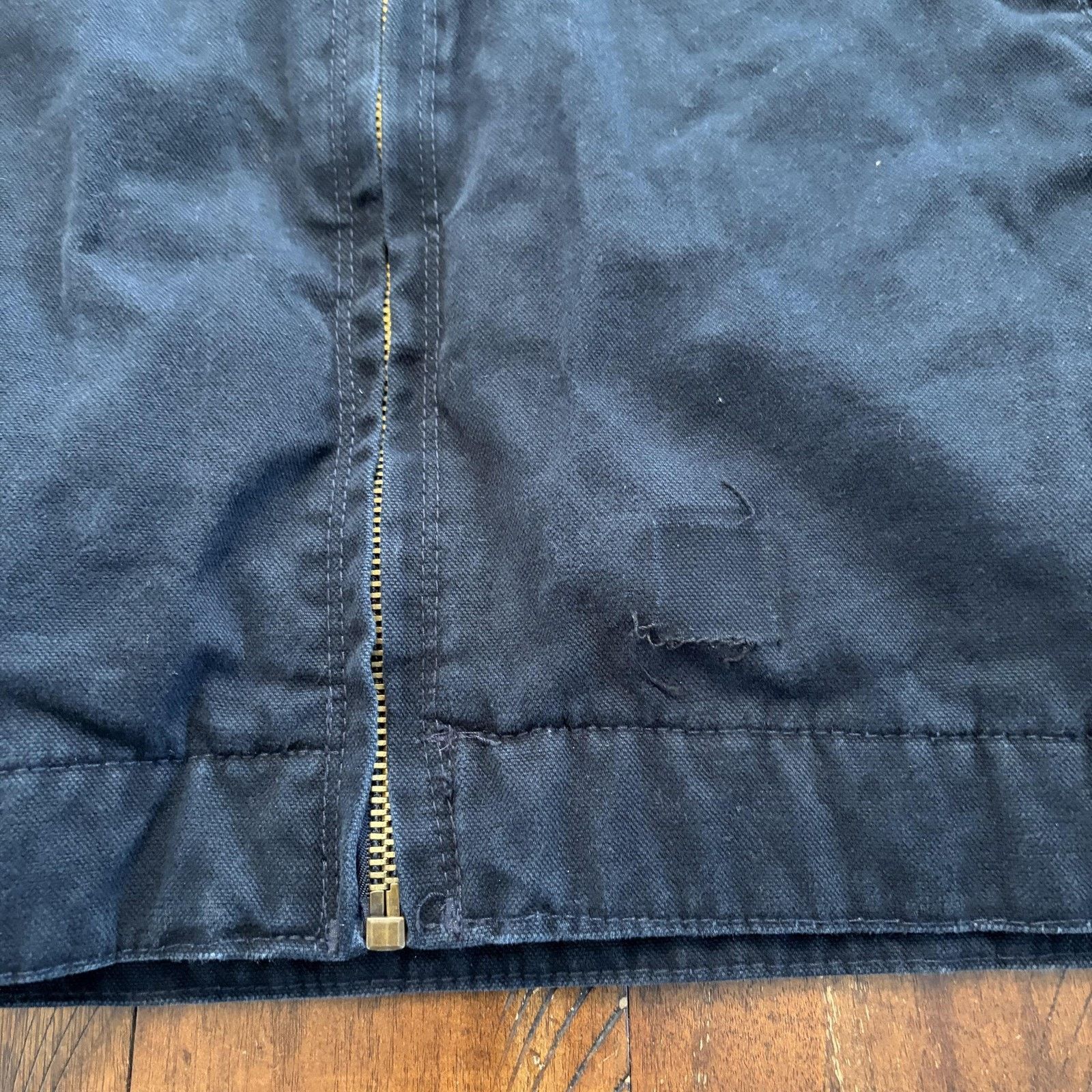 Vintage Berne Bomber Jacket Mens 2XLT Blue Canvas Fleece Lined Size US XXL / EU 58 / 5 - 5 Thumbnail