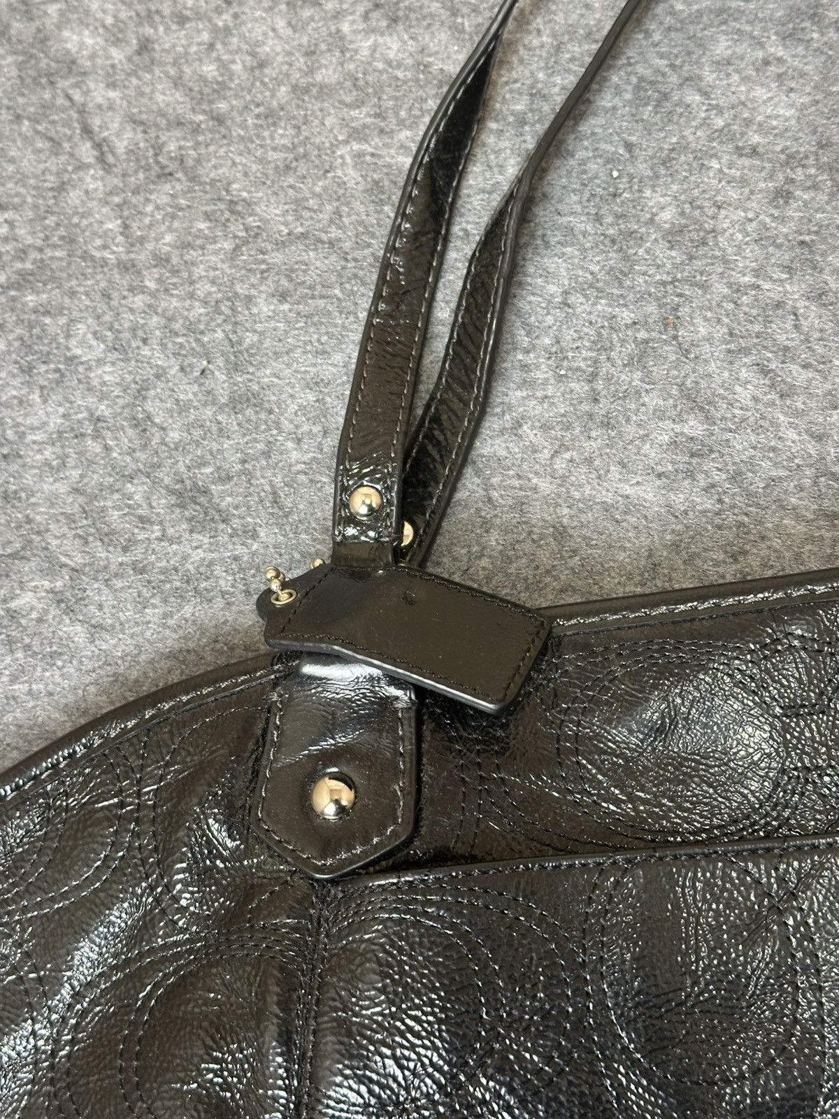 Coach Coach patent leather stitched 2WAY shoulder bag. Size ONE SIZE - 11 Thumbnail