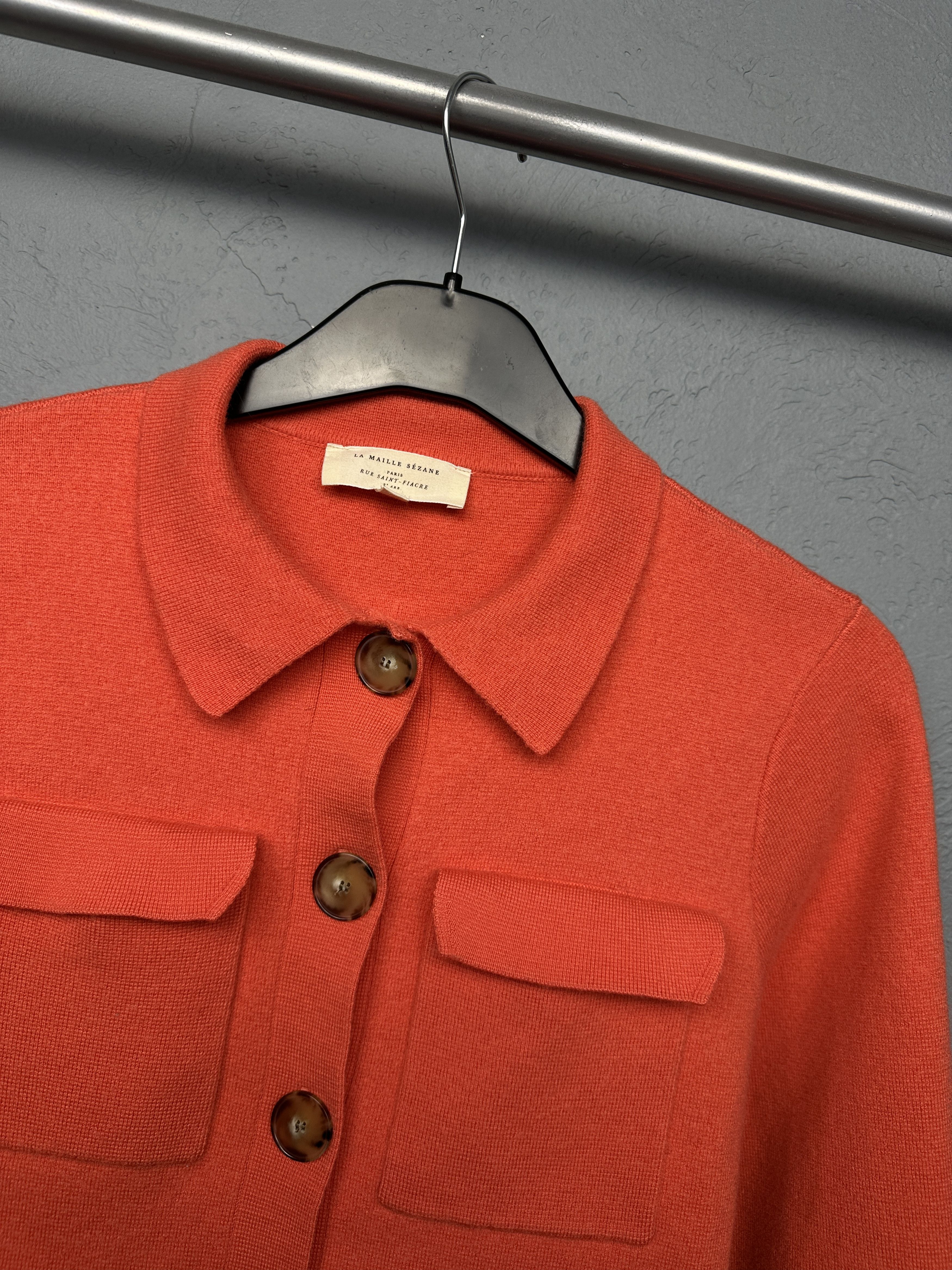 Sezane SEZANE Betty Cardigan 100% Merino Wool Jacket Size S / US 4 / IT 40 - 2 Thumbnail