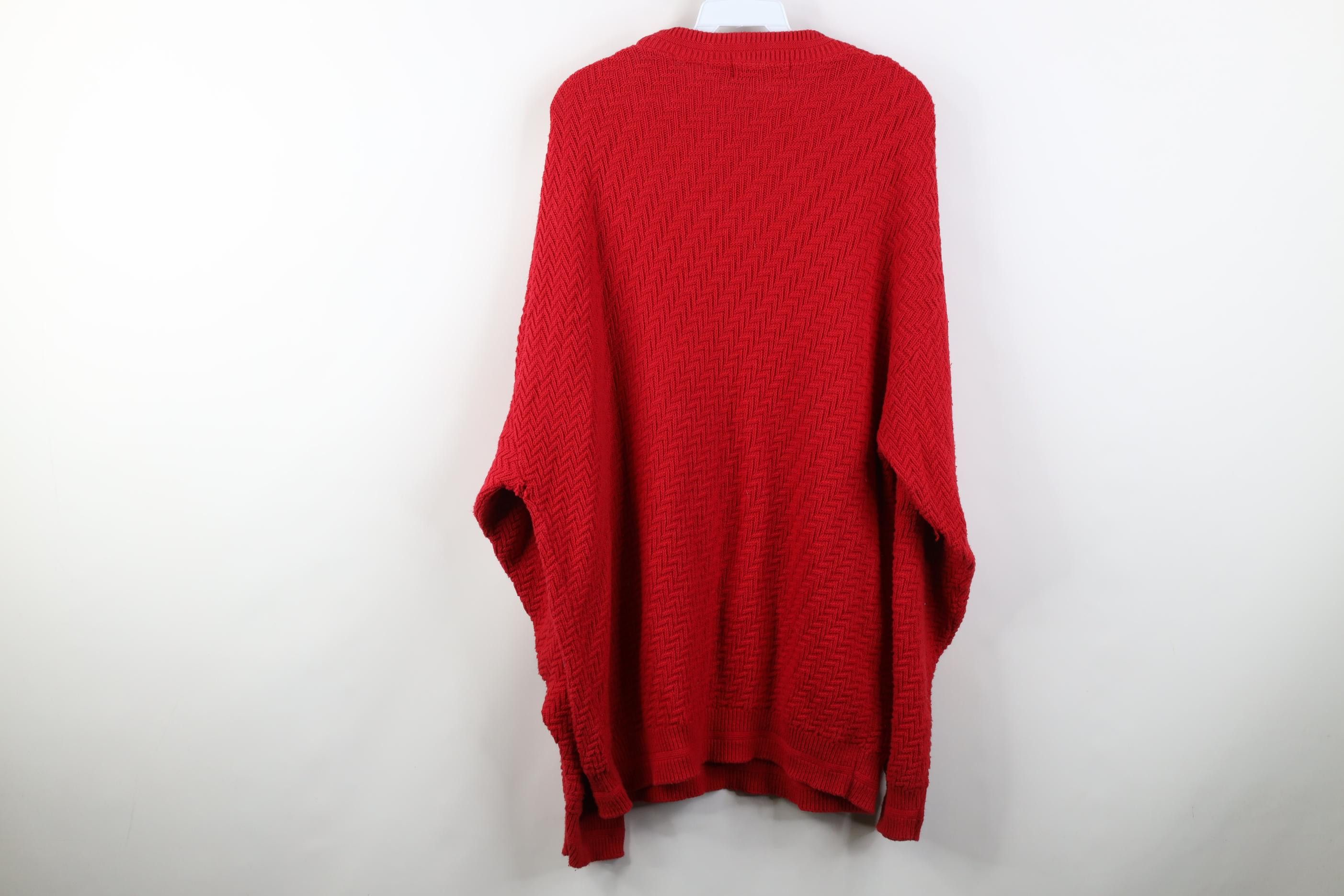 Vintage Vintage 90s Streetwear Zig Zag Hand Framed Cotton Sweater Size US L / EU 52-54 / 3 - 8 Thumbnail