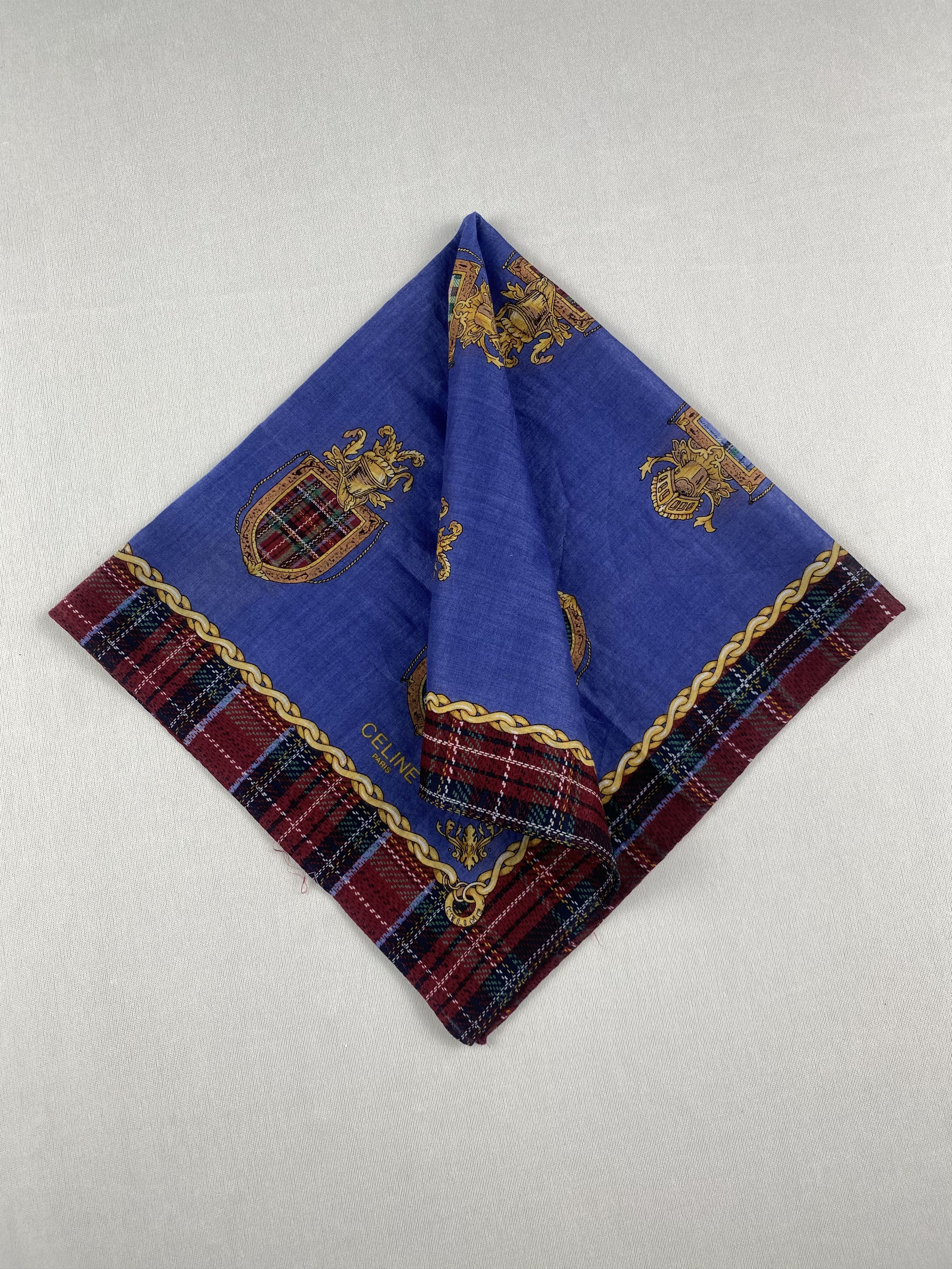 Celine Vintage Celine Handkerchief Pocket Square Bandana HM0003 Size ONE SIZE - 2 Thumbnail