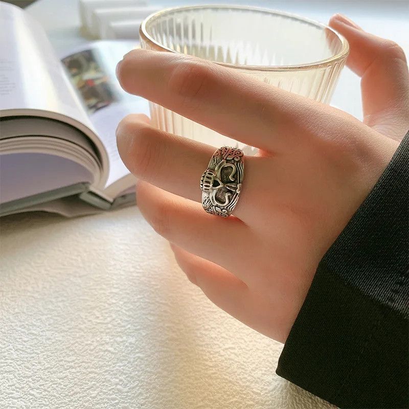 Jewelry Punk Skull Ring Size ONE SIZE - 1 Thumbnail