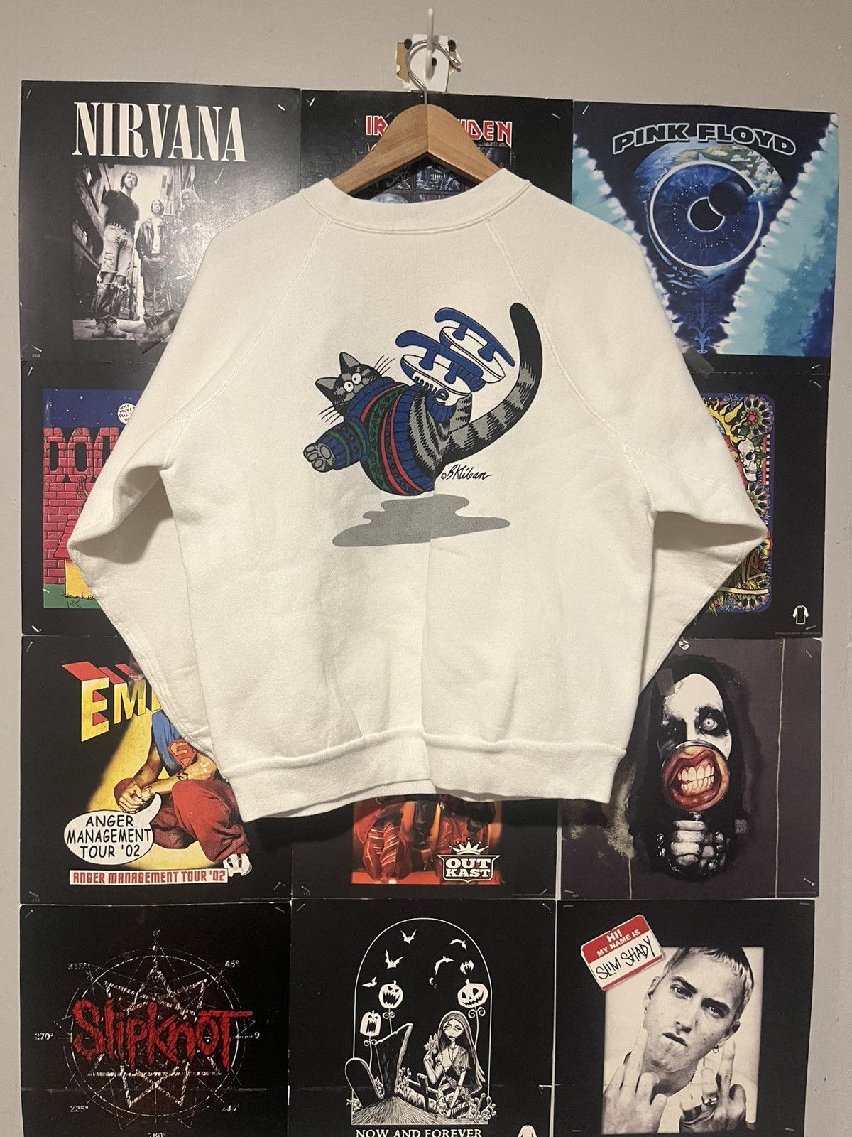 Other 80’s Crazy Shirts Double sided B Kliban Skating Cat sweater Size L / US 10 / IT 46 - 9 Thumbnail