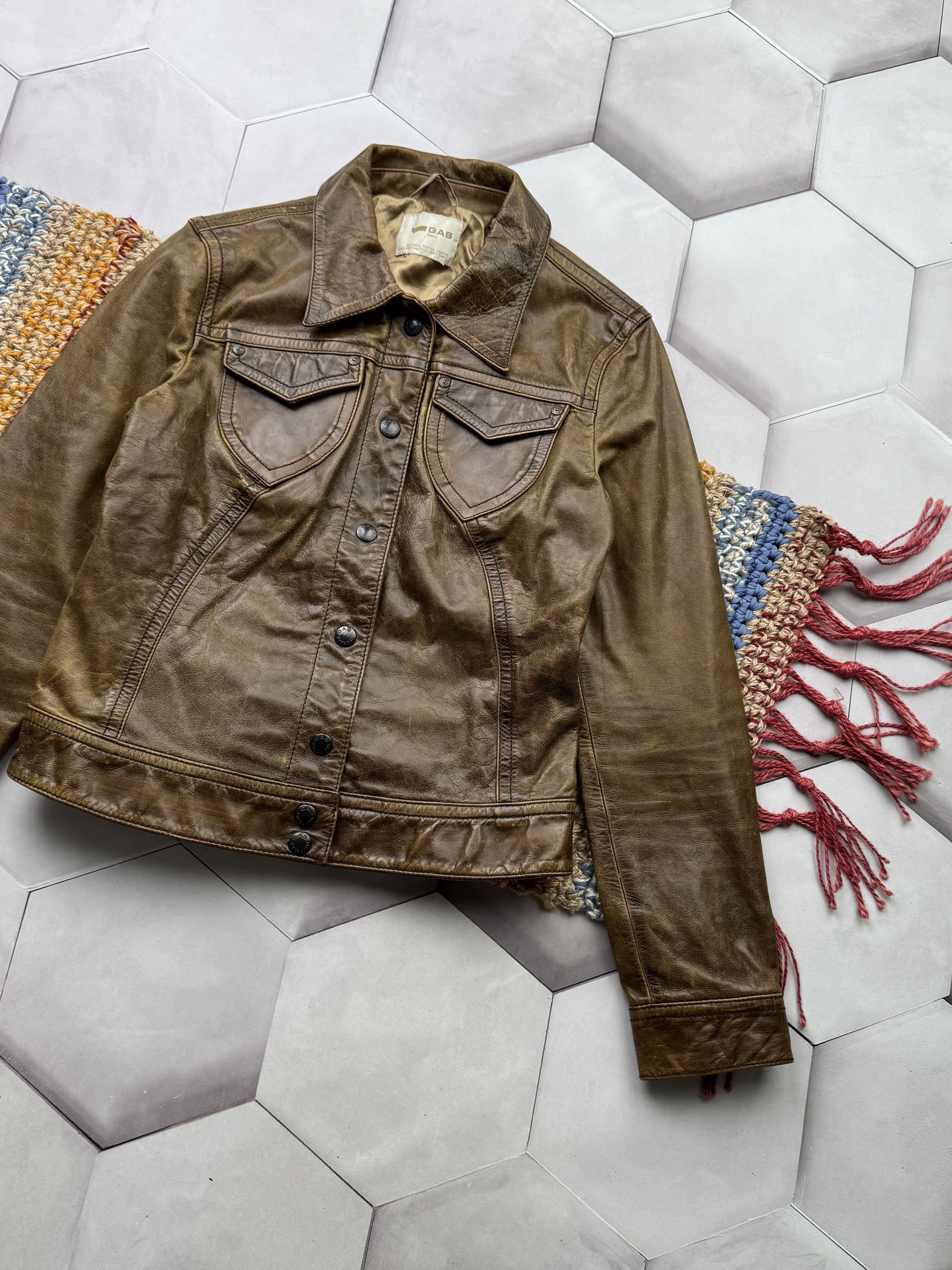 Japanese Brand Vintage Cropped Leather Jacket(E4) Size S / US 4 / IT 40 - 3 Thumbnail