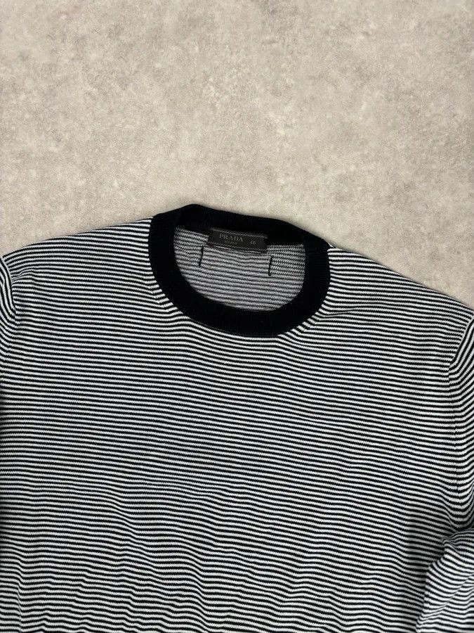 Prada SS2012 Prada Black Stipes Sweater Size US S / EU 44-46 / 1 - 4 Thumbnail