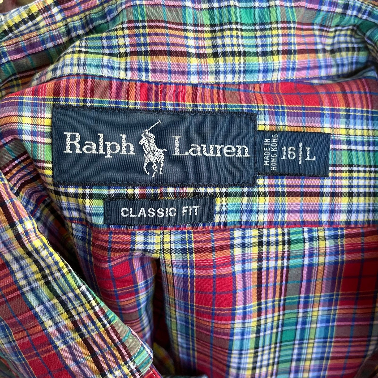 Ralph Lauren Ralph Lauren Red And Green Plaid Button Down Shirt Size 16/L Size US L / EU 52-54 / 3 - 8 Thumbnail