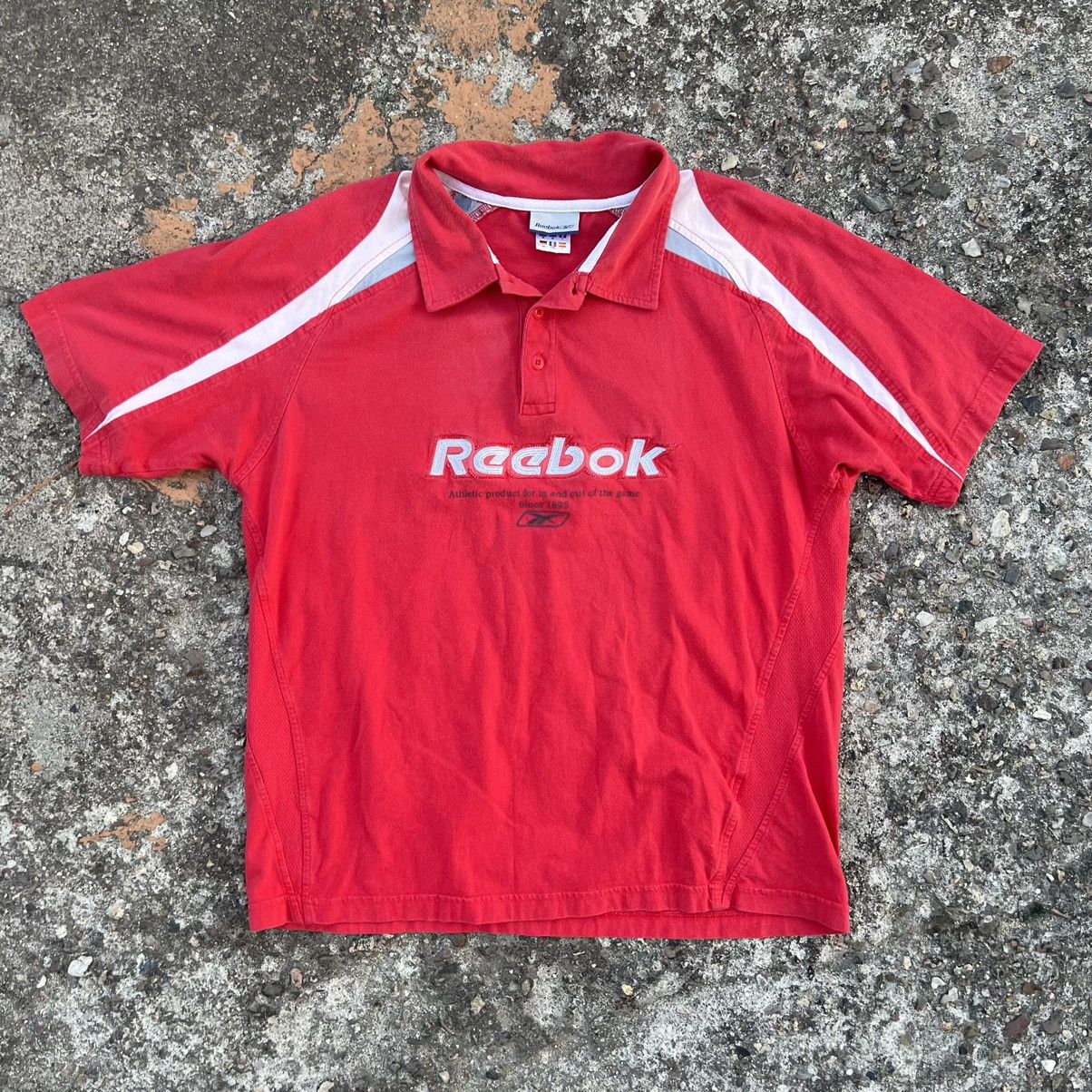 Reebok × Vintage Vintage 90’s Reebok Polo T-Shirt Size US L / EU 52-54 / 3 - 1 Thumbnail