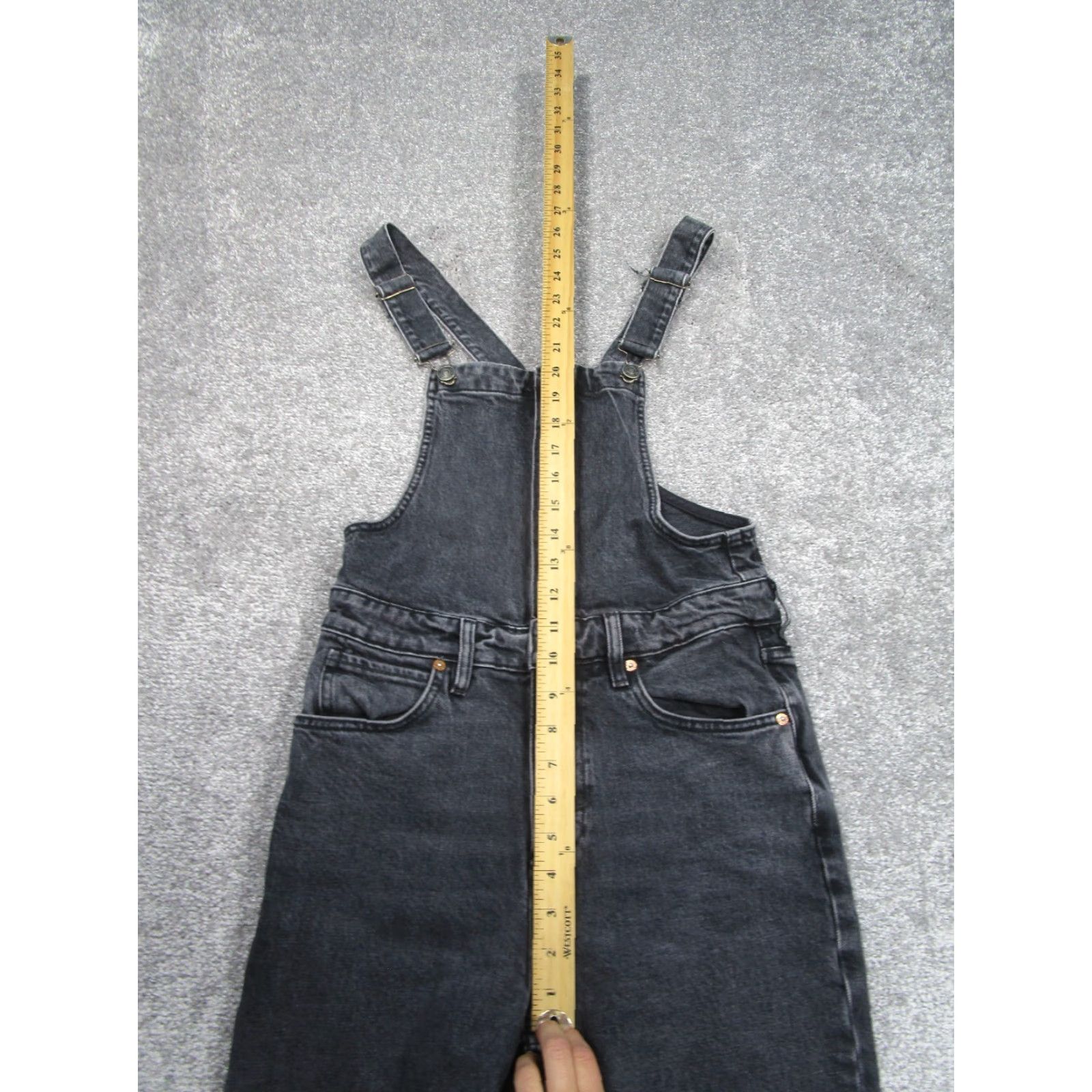 Free People Free People Overalls Womens 27 Gray Denim Taper Leg Bohemian Classic Festival Casual Travel Workwear Cotton Spandex Denim Size 27" / US 4 / IT 40 - 6 Thumbnail