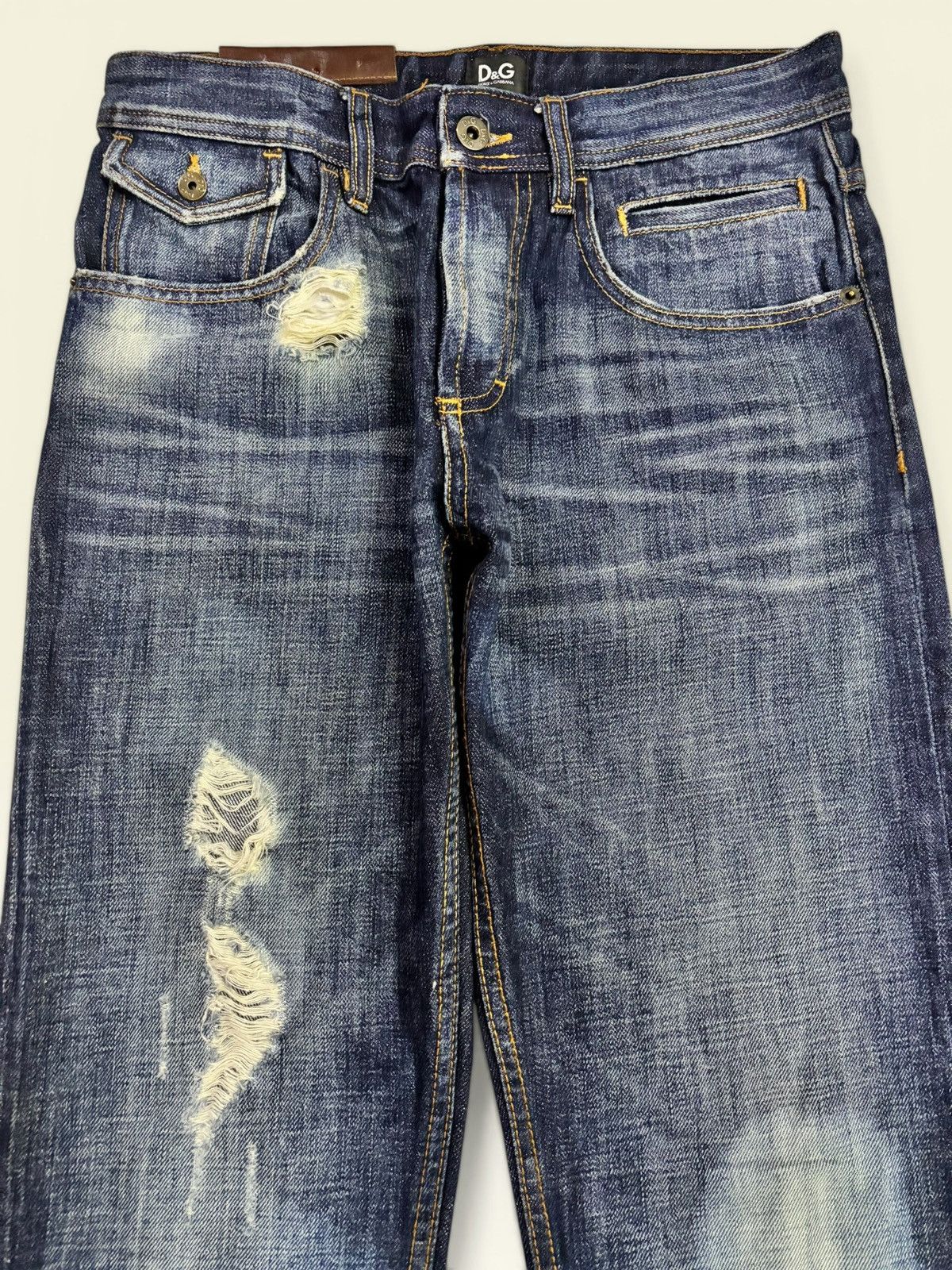 Dolce & Gabbana Italy Dolce & Gabbana Distress Faded Jeans Size US 29 - 5 Thumbnail