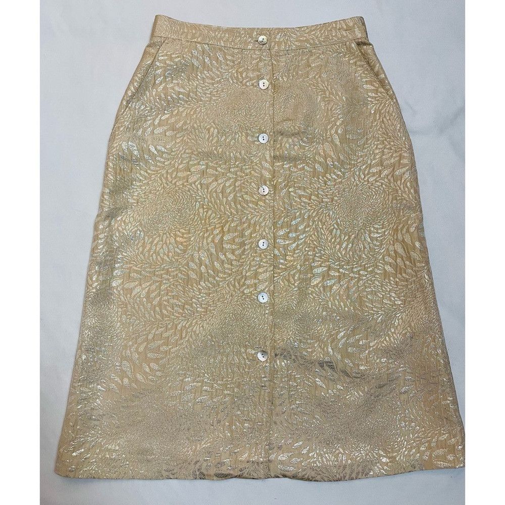 Other Tucker NYC Gold Front Button Skirt Size S Size 28" / US 6 / IT 42 - 5 Thumbnail