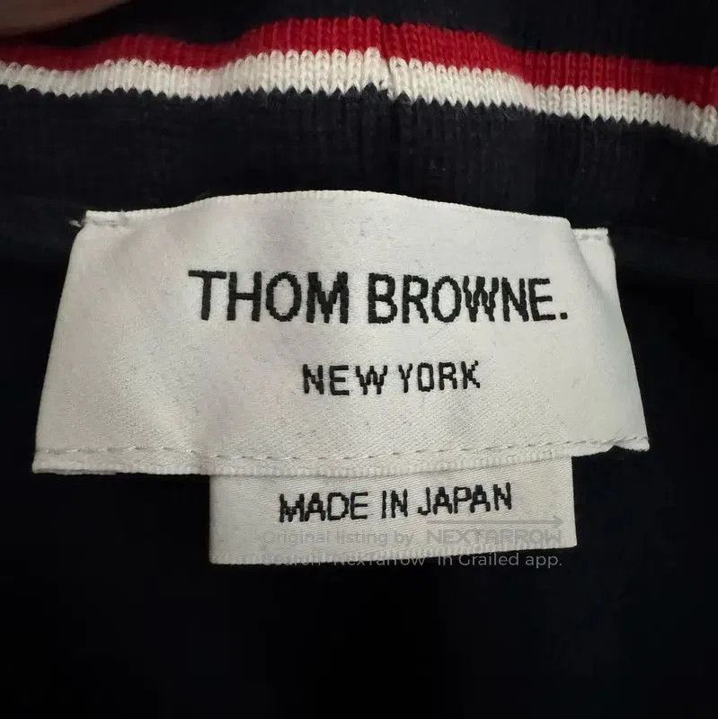 Thom Browne Thom Browne Navy Cotton Embroidered Casual Pants . Size US 27 - 4 Thumbnail