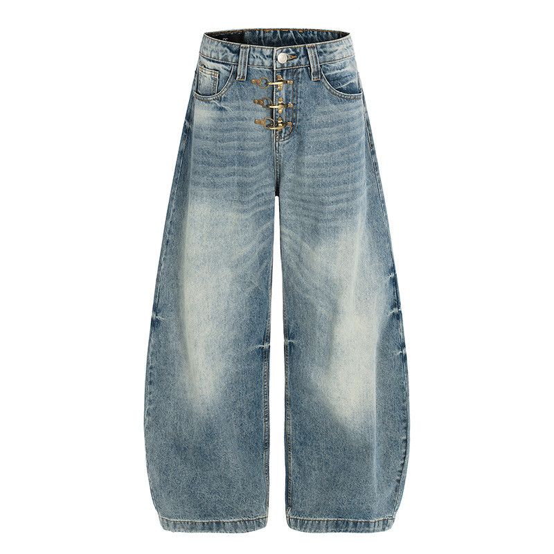 Jean Retro washed casual button-down jeans for men Size US 32 / EU 48 - 1 Thumbnail