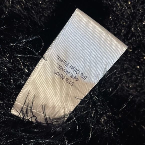 Jennifer Lopez Jennifer Lopez Furry Soft Black Sparkle Shiny Top Women’s Ex Size XS / US 0-2 / IT 36-38 - 5 Thumbnail