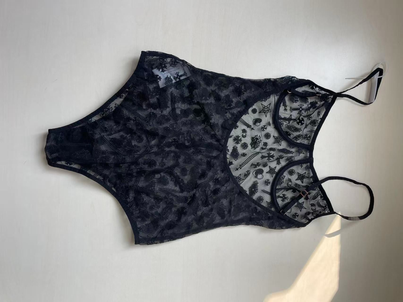 Chrome Hearts Chrome Hearts Intimates LACE TEDDY Embroidered Underwear Size S / US 4 / IT 40 - 3 Thumbnail