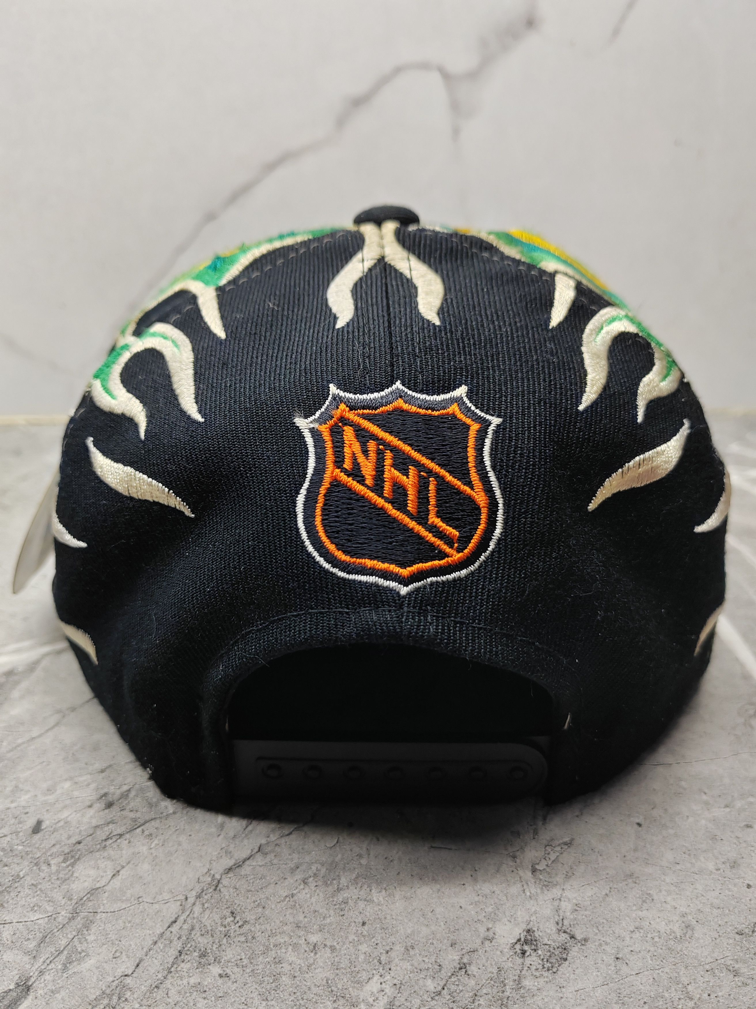 NHL Vintage Mighty Ducks NHL Flames Style Cap Hat Size ONE SIZE - 7 Thumbnail