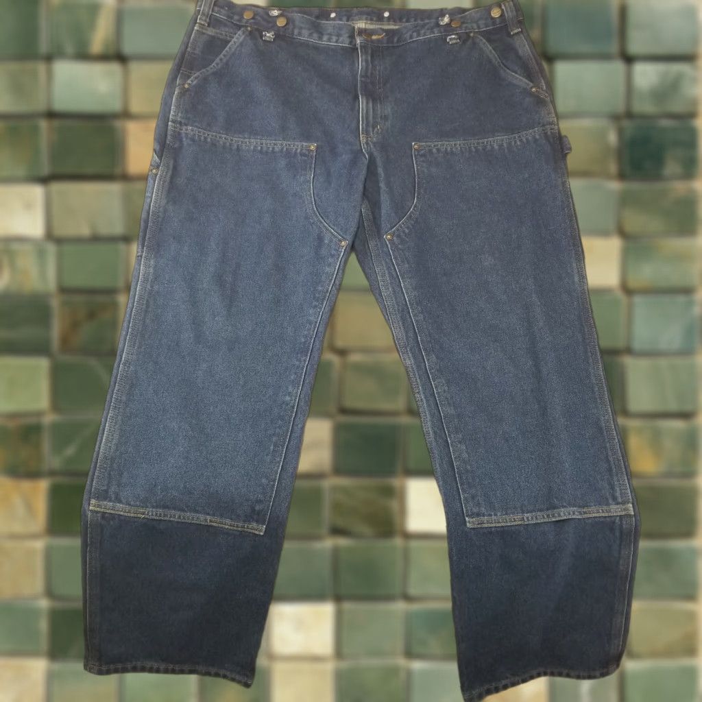 Carhartt VINTAGE Carhartt Men's Logger Jeans 101609-415 42x32 Relaxed Fit Denim Blue 5-Pocket Jeans Mens Size US 42 / EU 58 - 1 Thumbnail