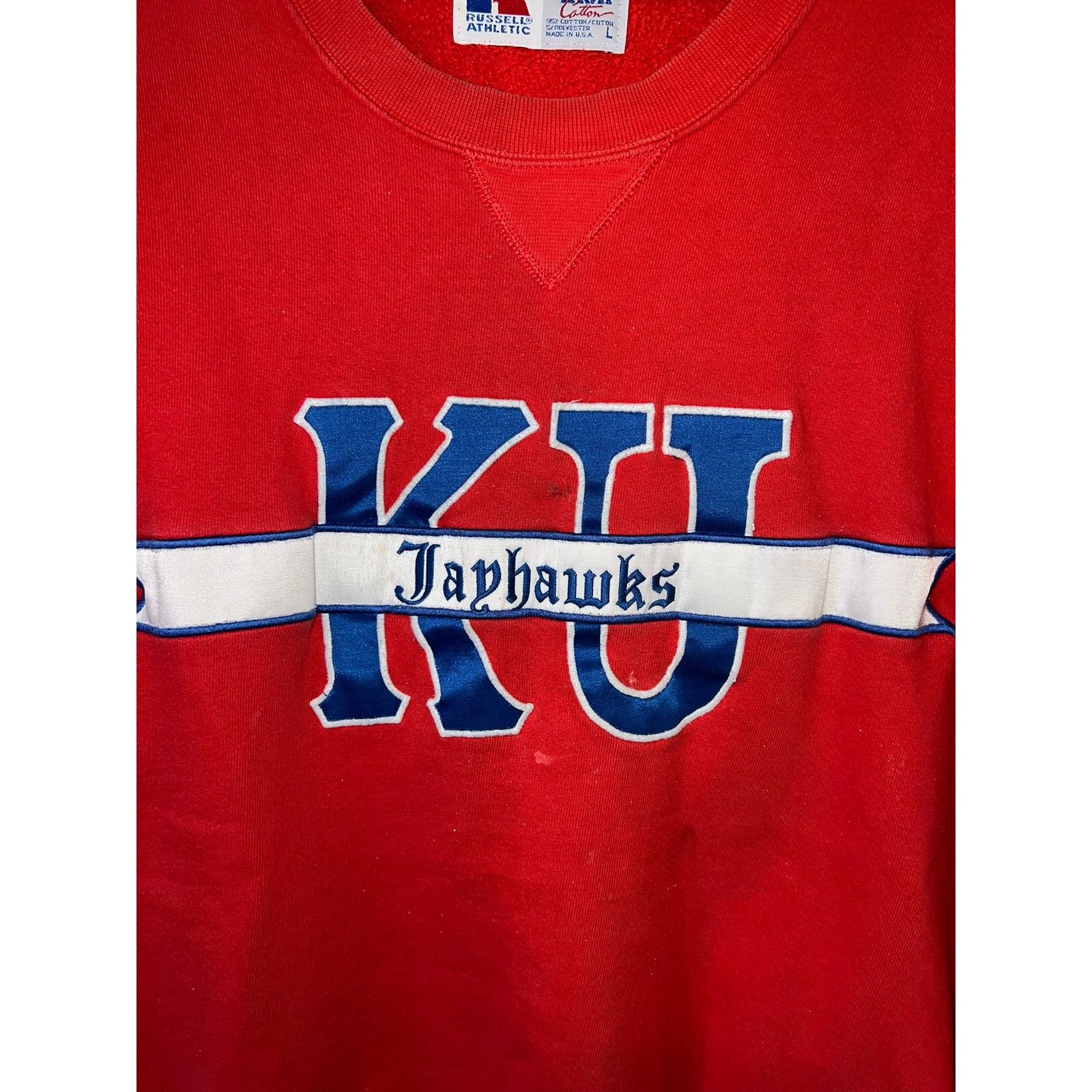 Russell Athletic 90s Russell Kansas University Jayhawks College Sweatshirt L Size US L / EU 52-54 / 3 - 2 Thumbnail