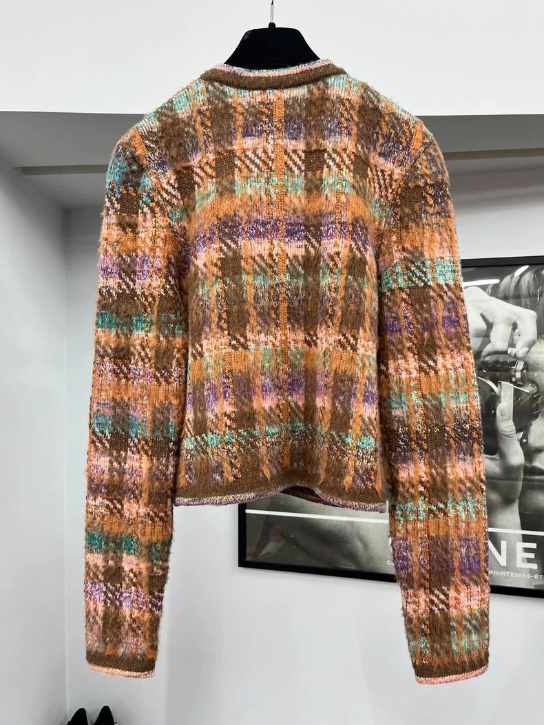 Chanel Chanel 22A colorful plaid cardigan jacket Size XS / US 0-2 / IT 36-38 - 3 Thumbnail