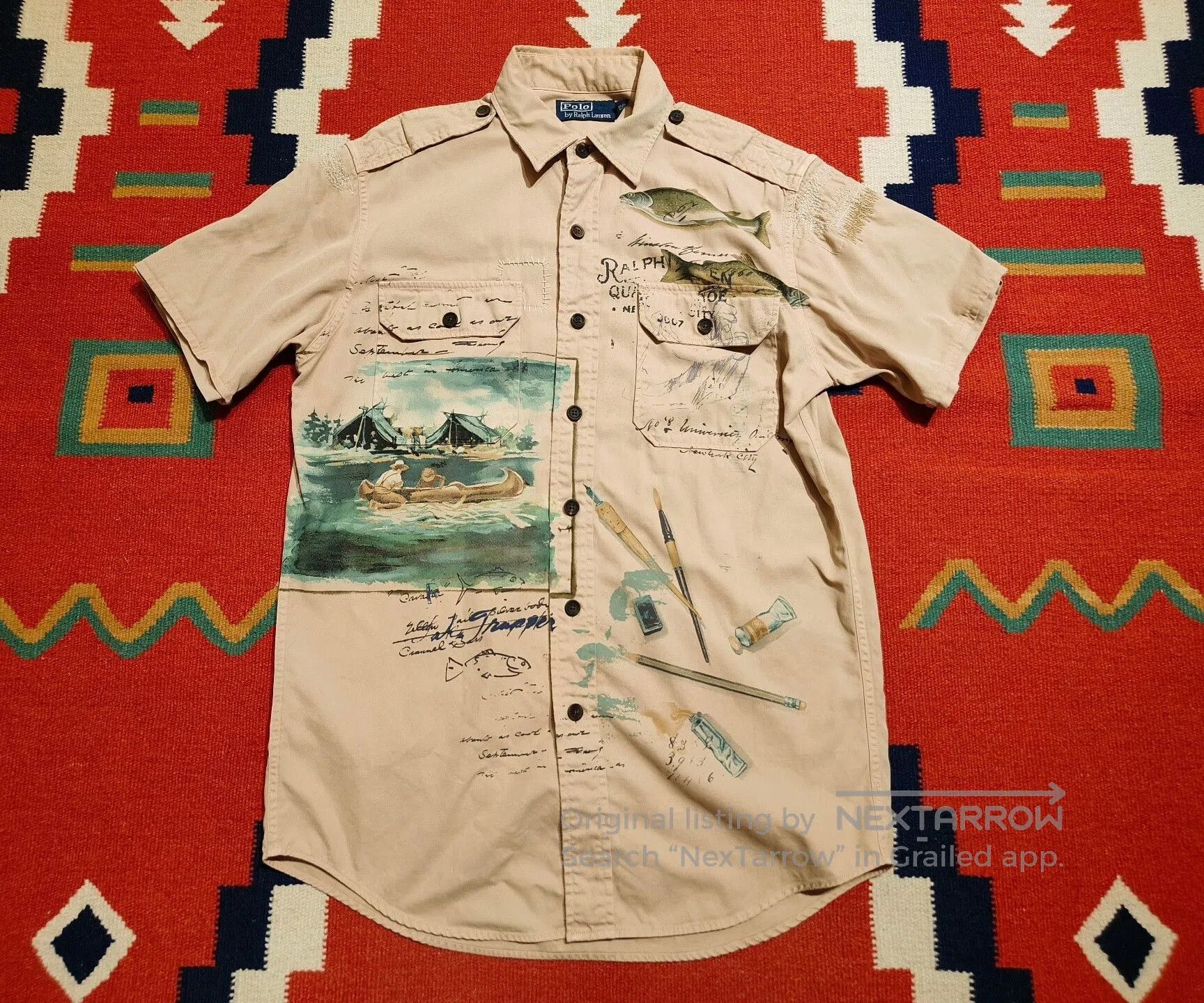 RRL Ralph Lauren Ralph Lauren RRL Vintage Patch Fishing Shirt. Size US S / EU 44-46 / 1 - 1 Thumbnail